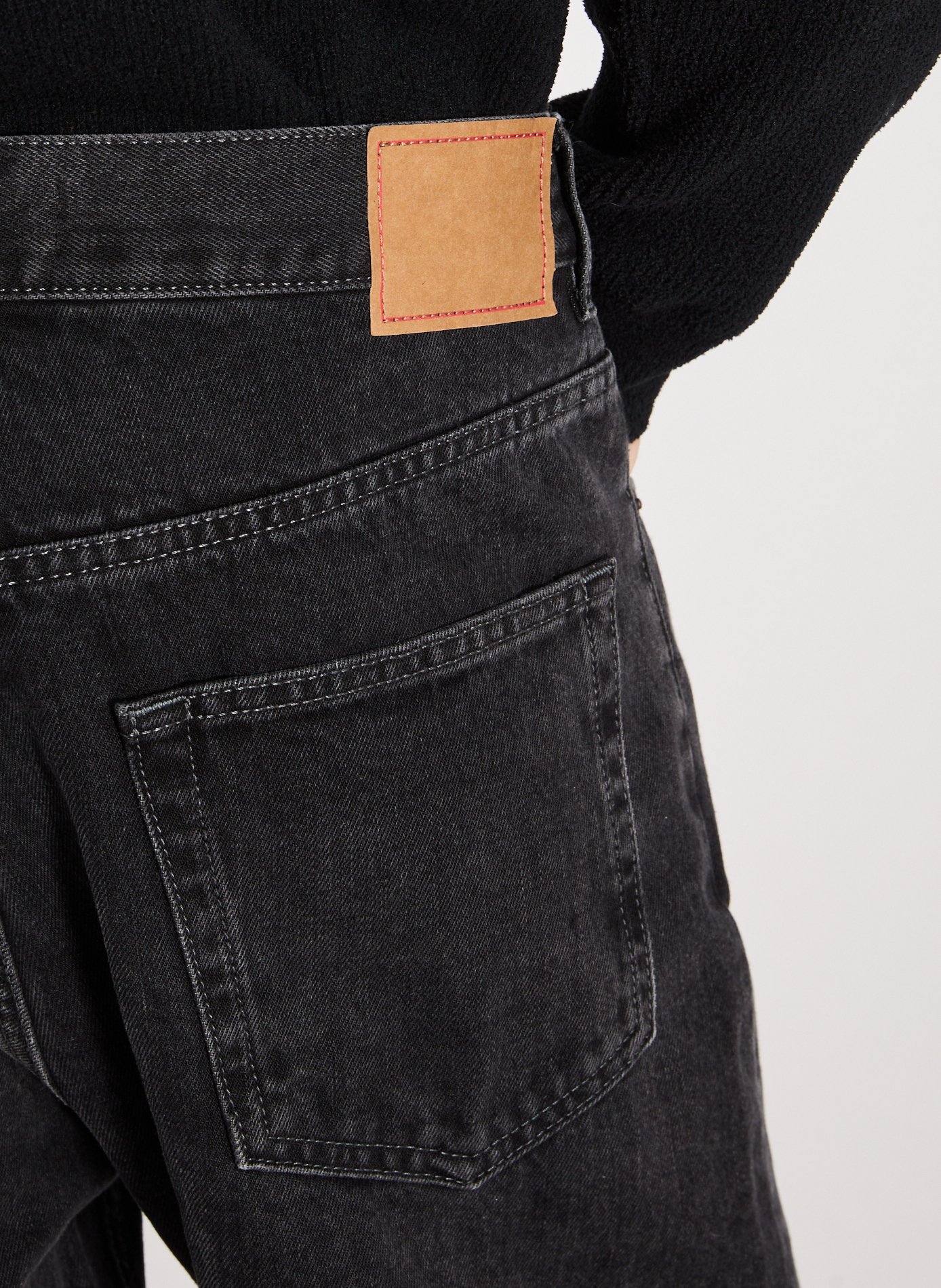 Relaxed straight-leg cotton jeans JEANERICA DENIM Black