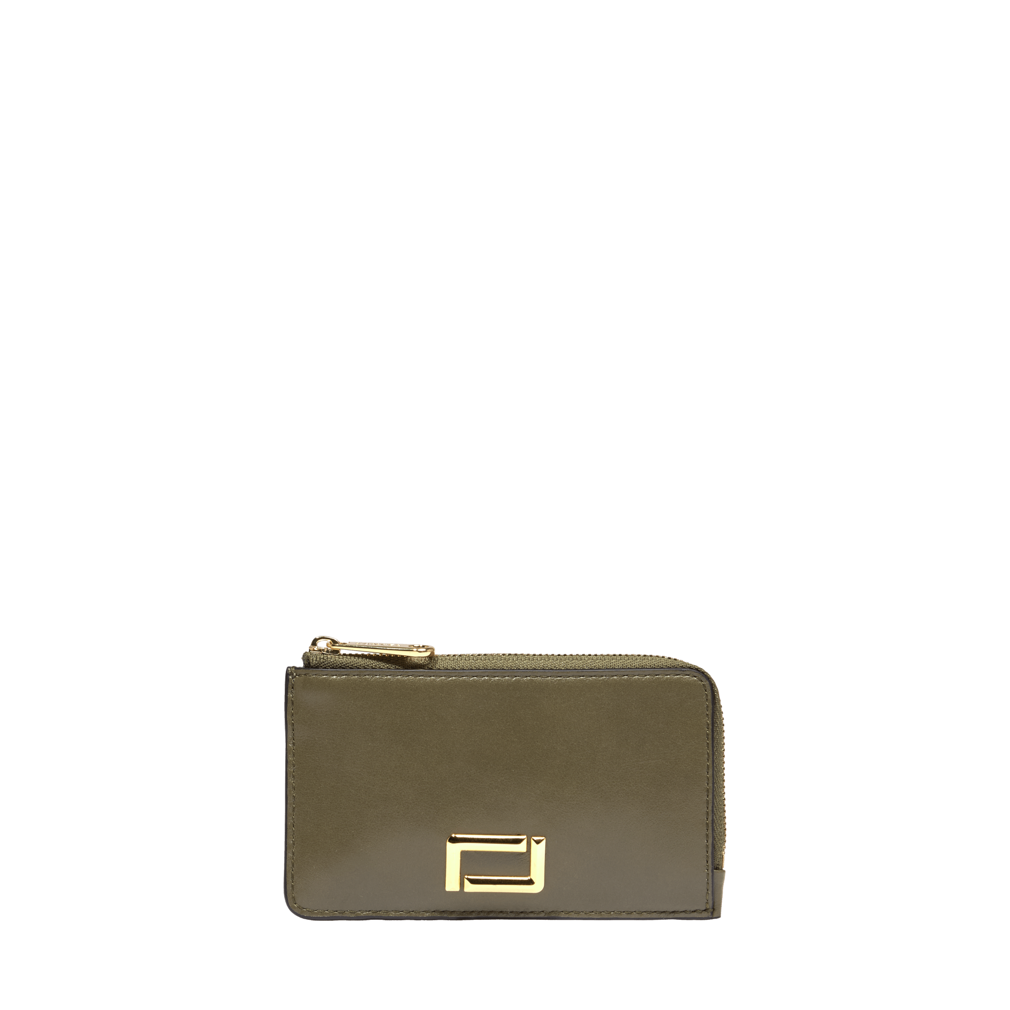 LANCEL Porte-cartes zippé angèle de lancel en cuir Vert