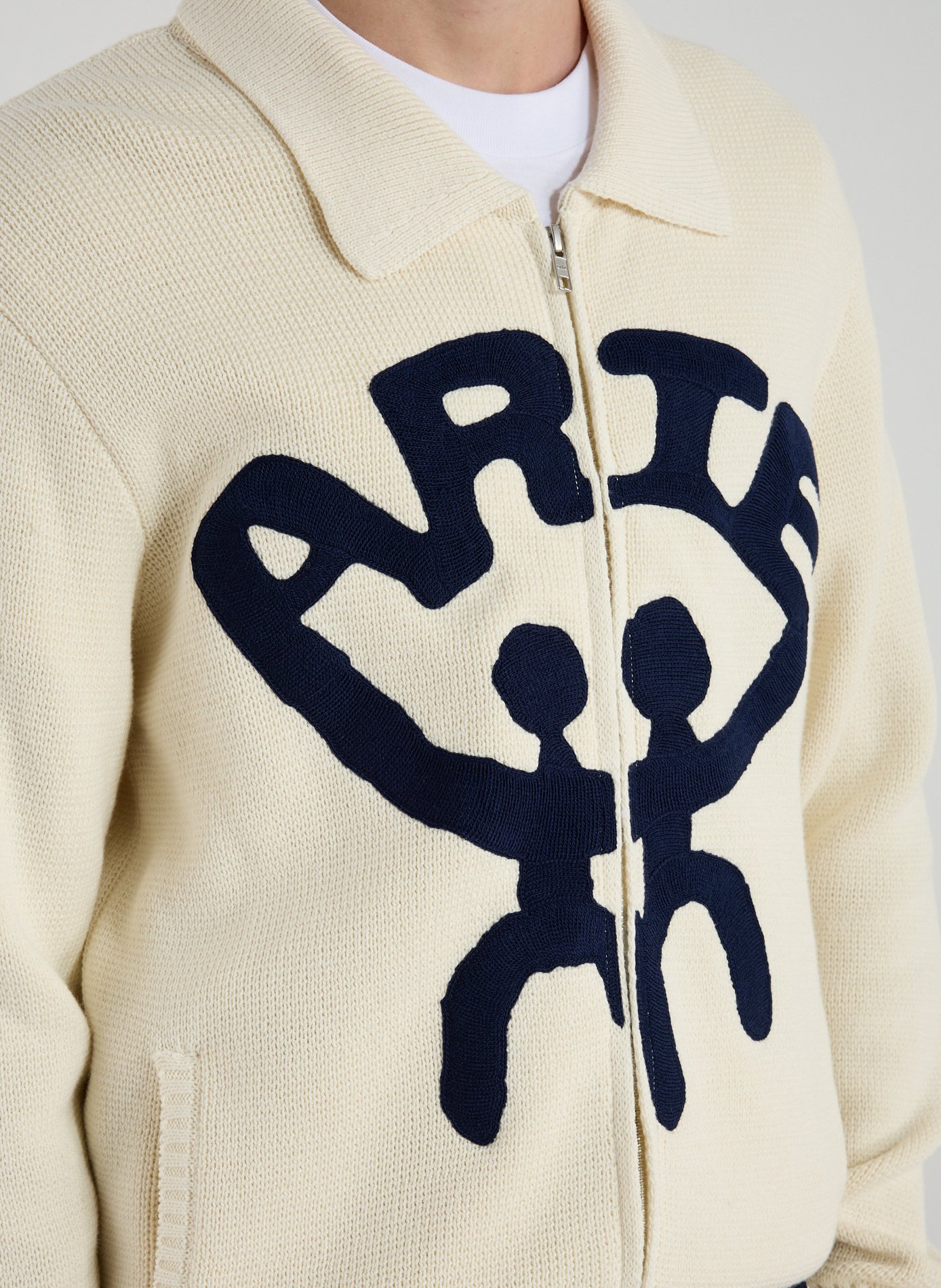 Cotton zip-up jumper ARTE ANTWERP Beige