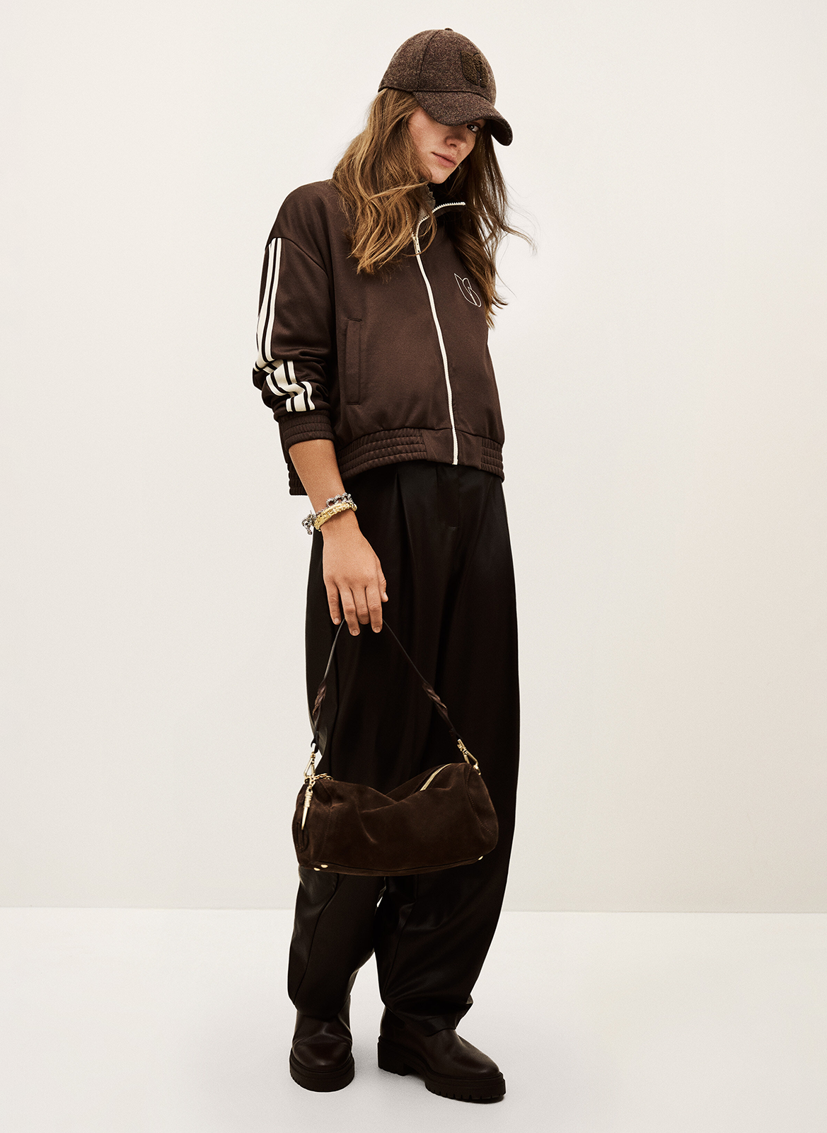 Sweat droit col montant jimi BA&SH Marron