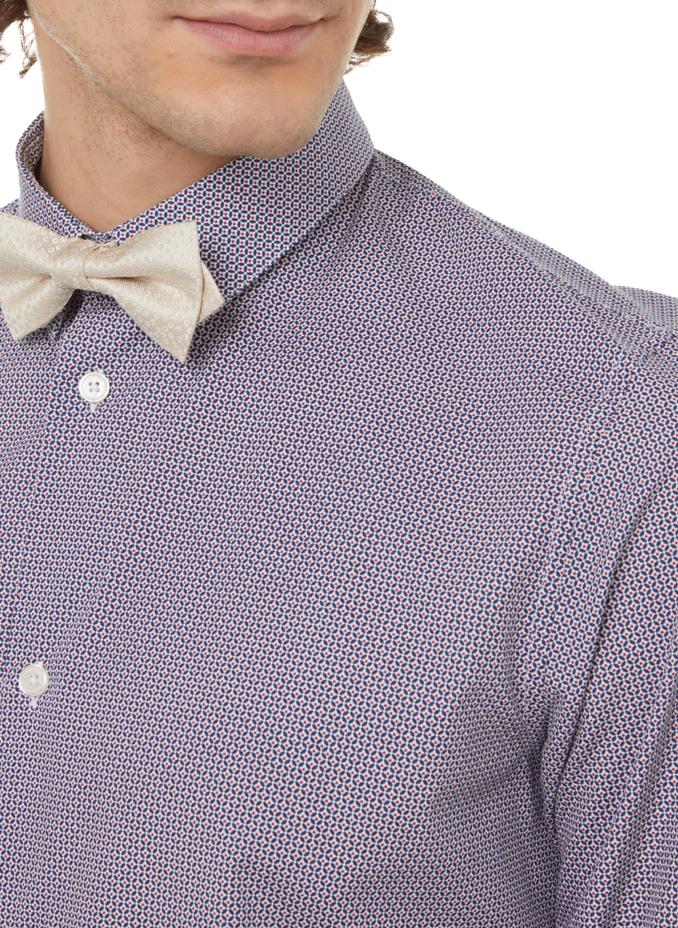 Noeud papillon en satin de soie AU PRINTEMPS PARIS Blanc