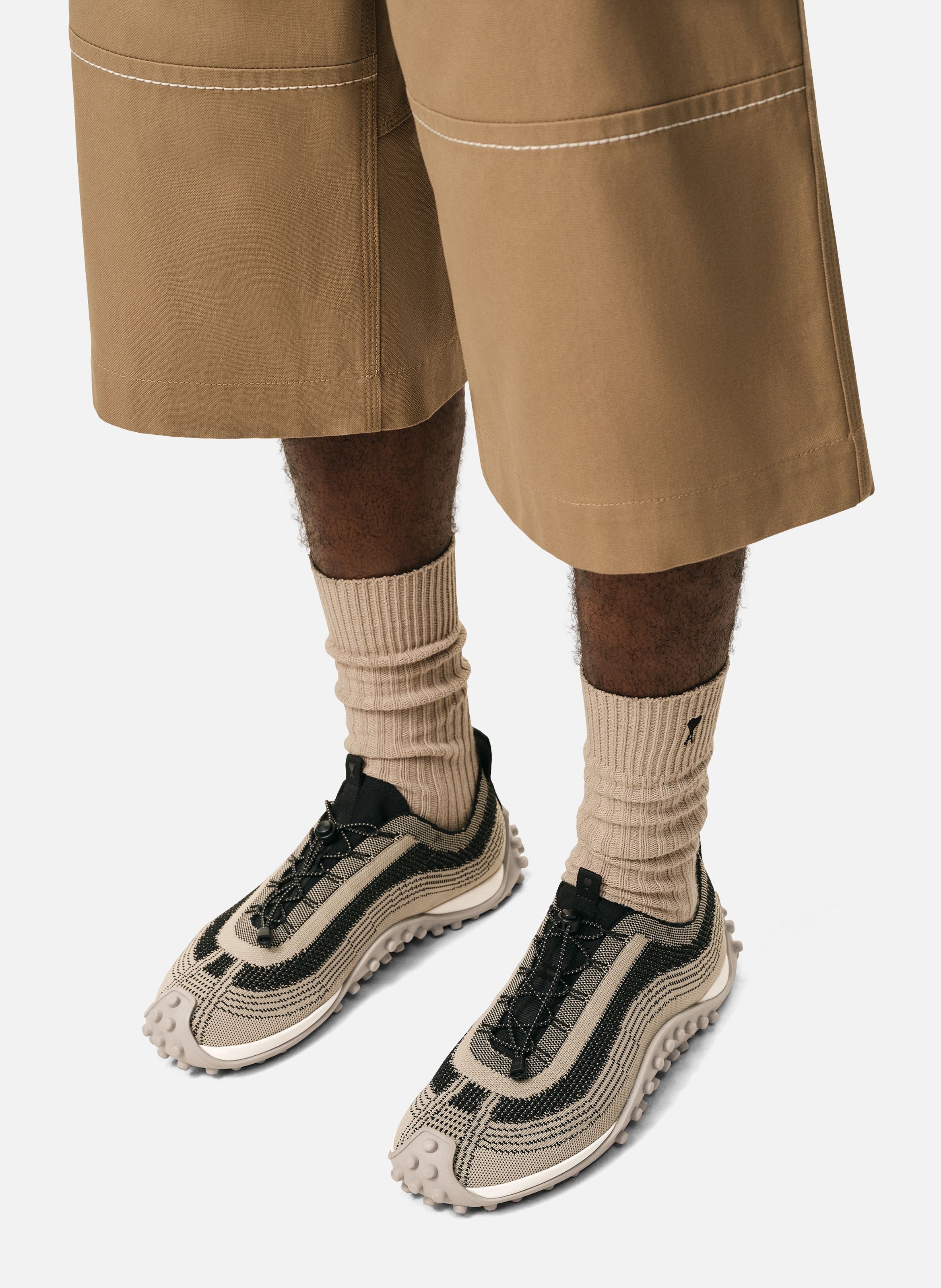 Sneakers mirage unisexes en maille AMI PARIS Beige