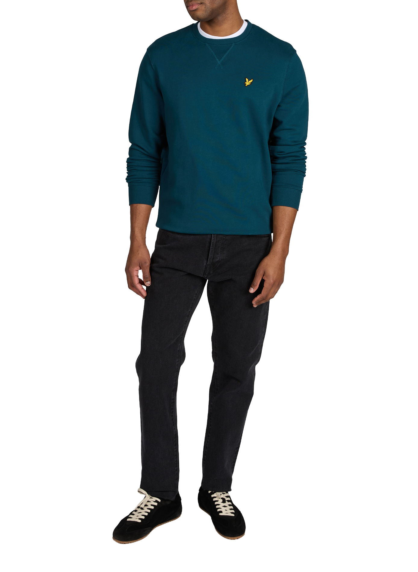 Sweat à col rond en coton LYLE & SCOTT Vert