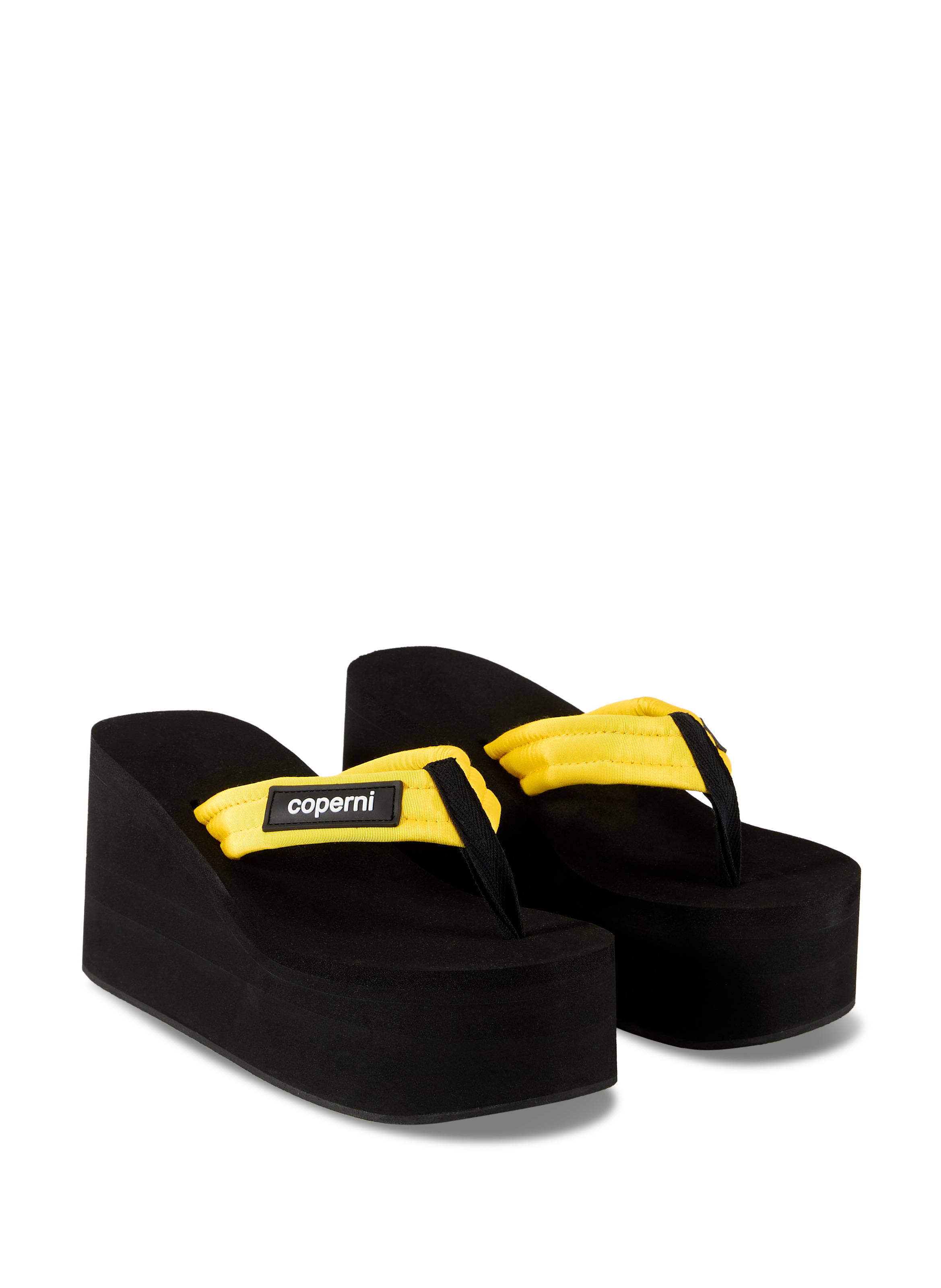 Tongs à semelle compensée COPERNI Jaune