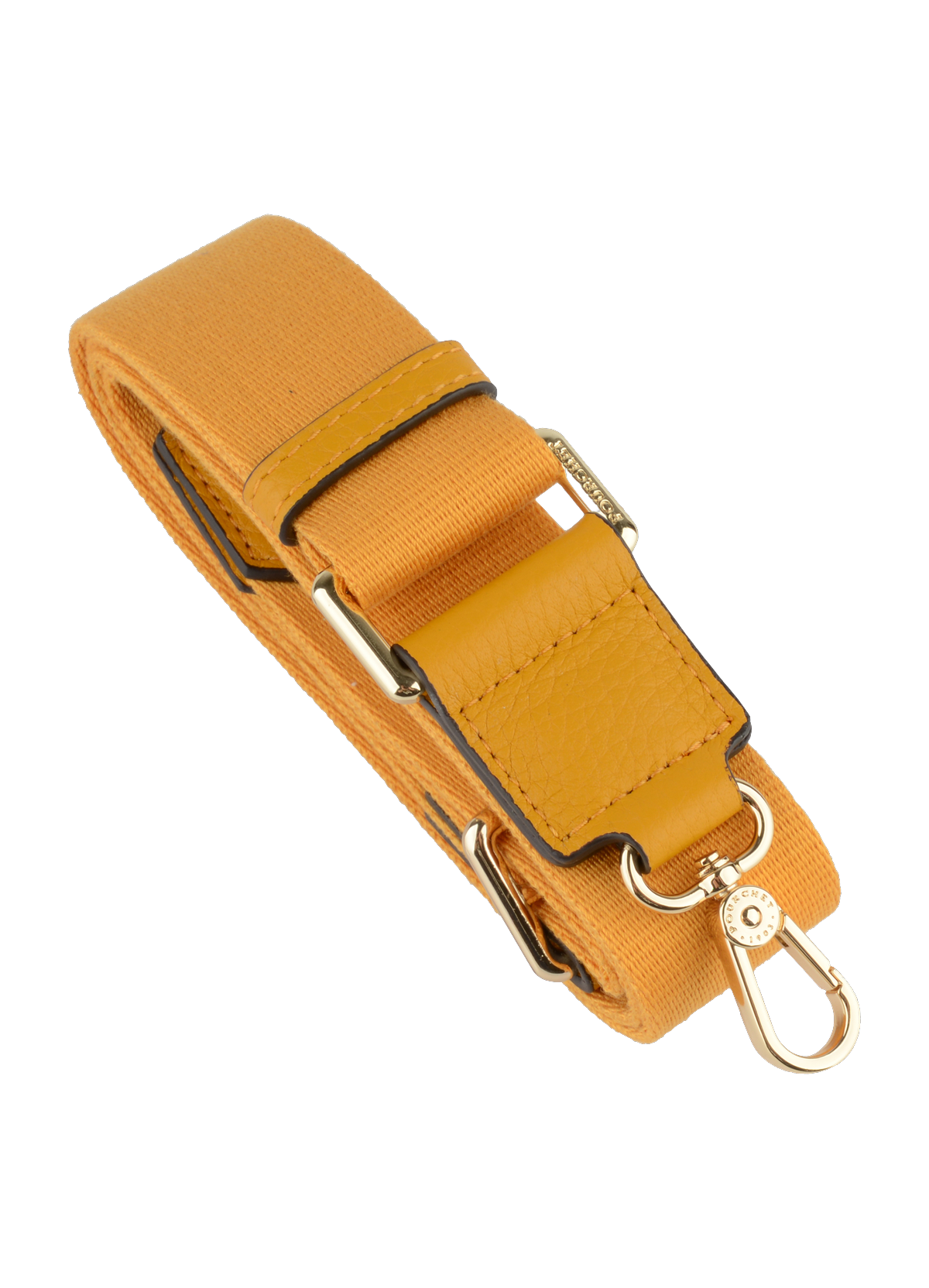 Bandoulière | bandoulière de sac en coton garni cuir POURCHET Orange