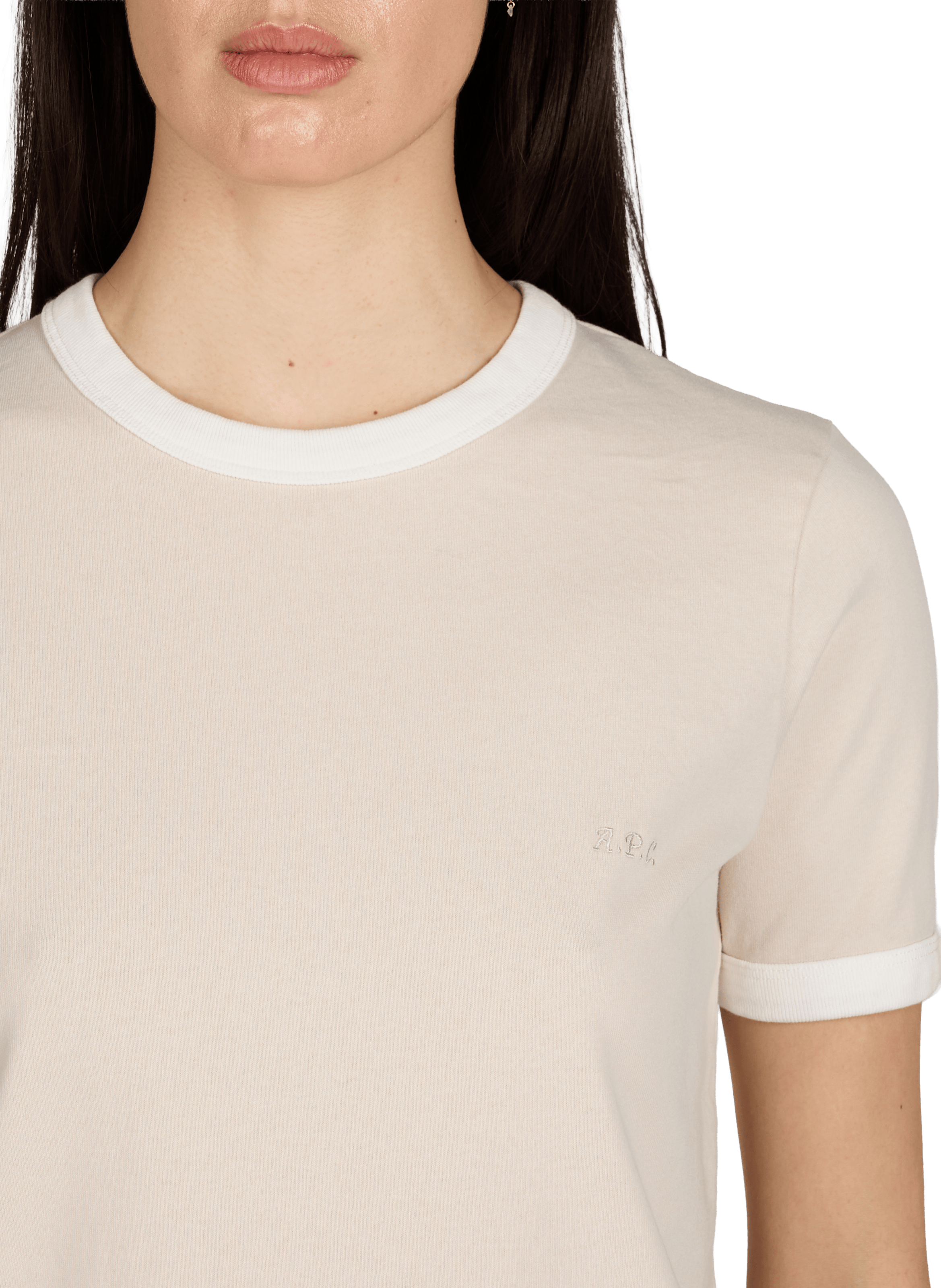 Classic Cotton T-Shirt A.P.C. Beige