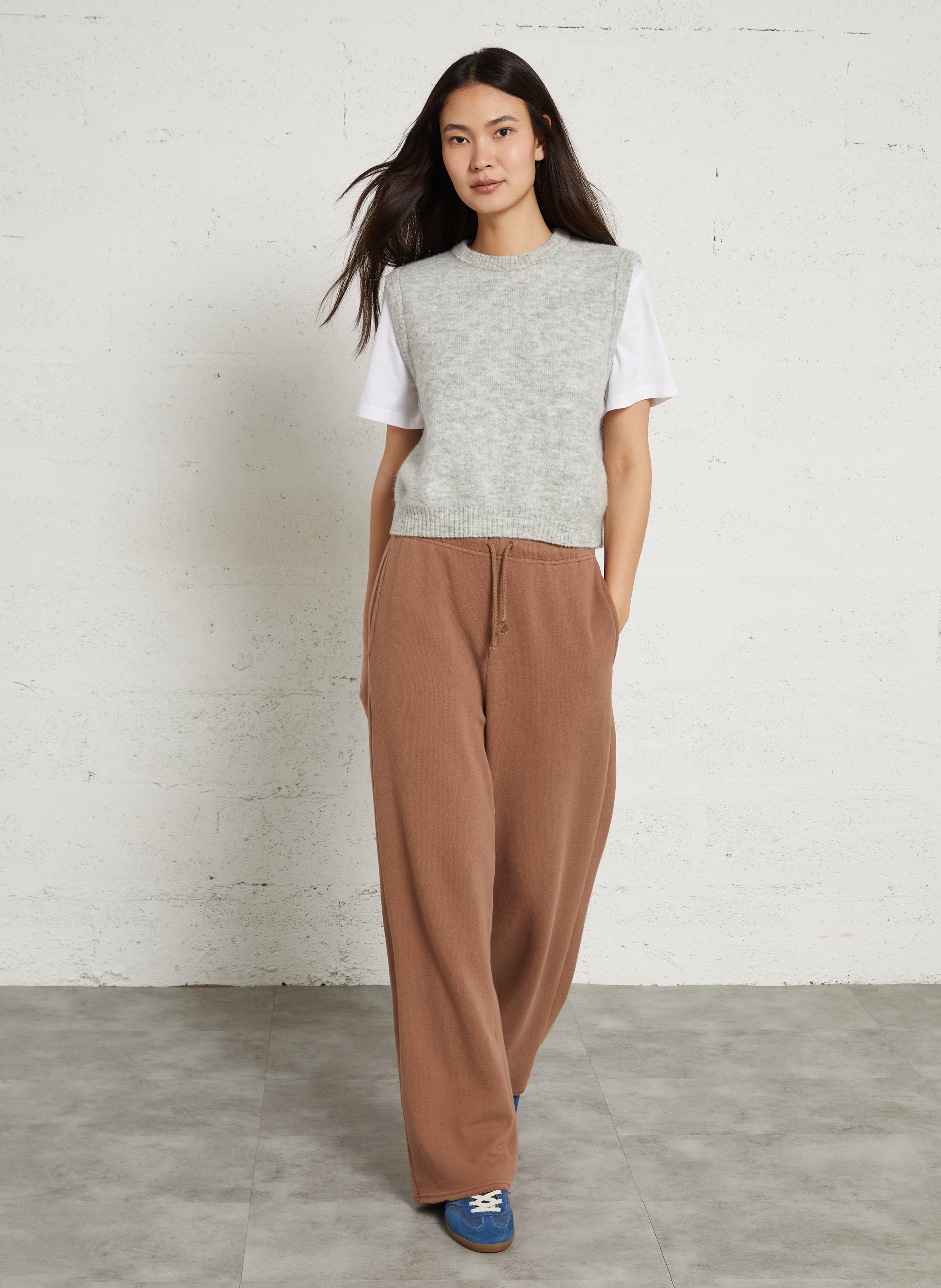 Tee-shirt oversize col rond en coton gixy AMERICAN VINTAGE Blanc