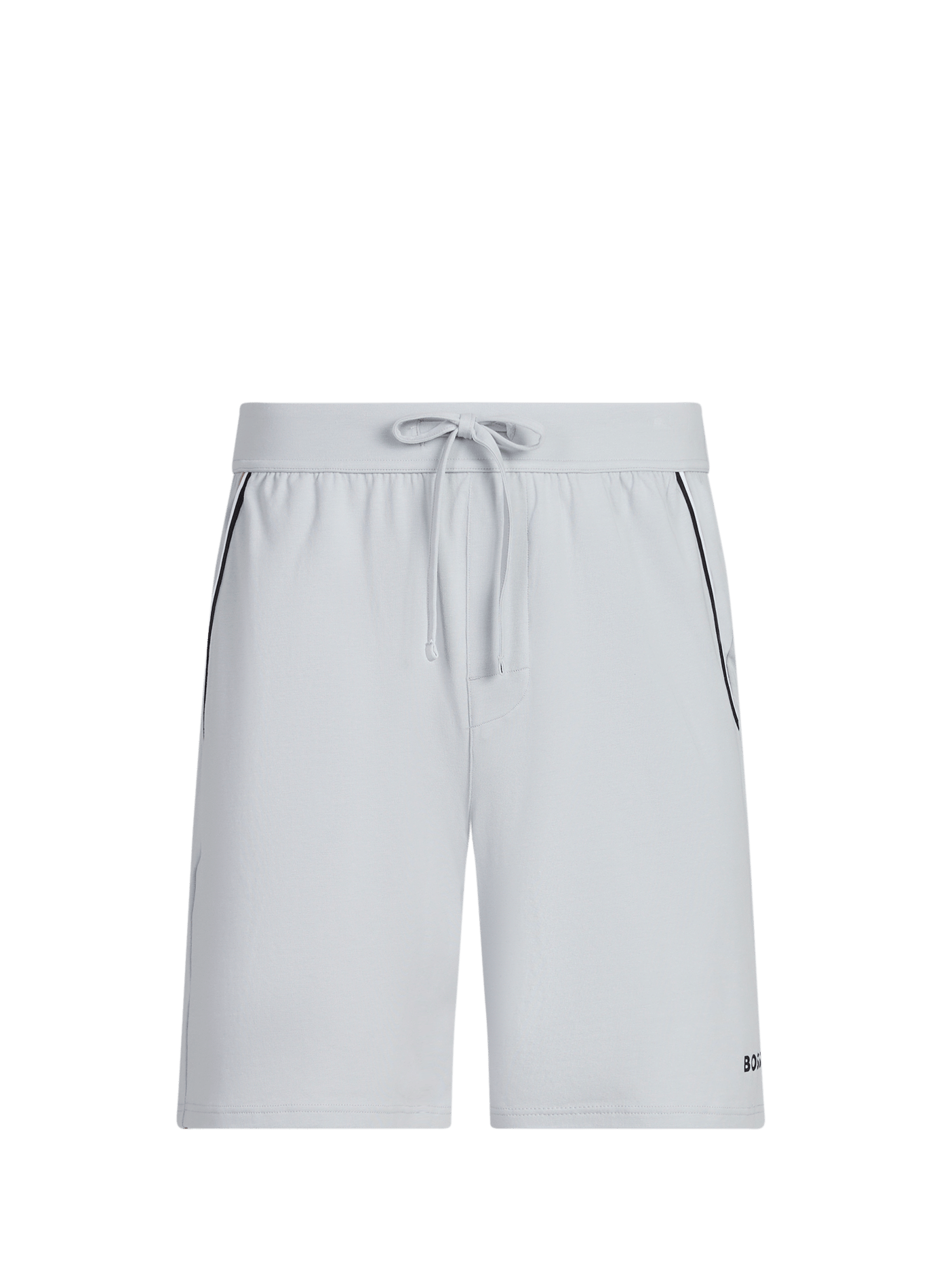 Short droit uni en coton mélangé BOSS Gris