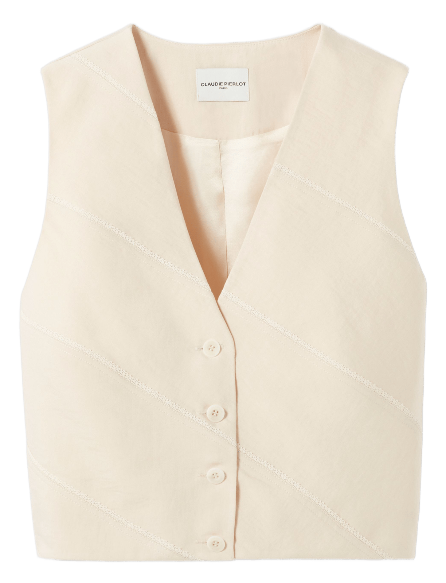 Veste col v CLAUDIE PIERLOT Beige