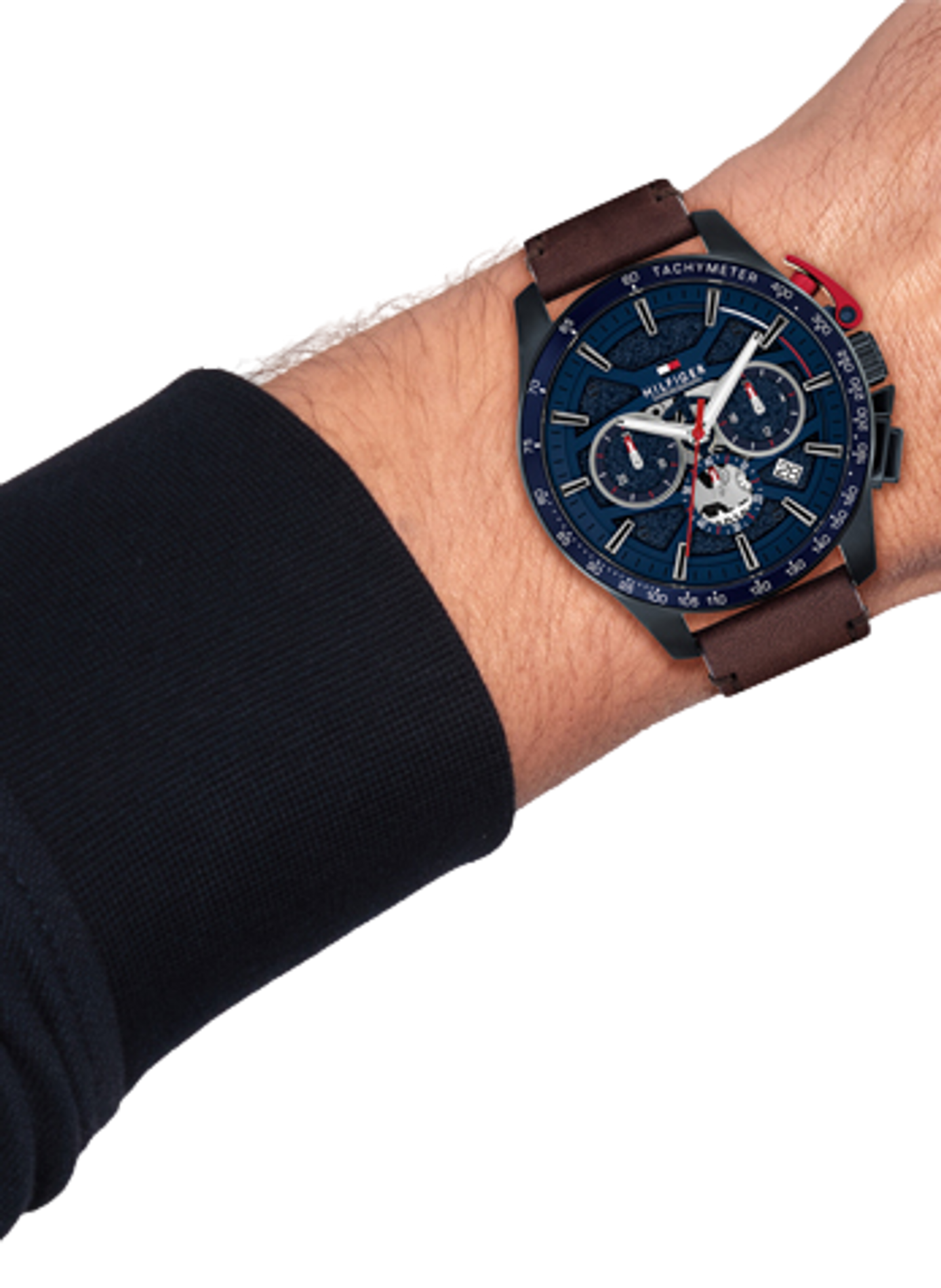 Montre Bank en cuir TOMMY HILFIGER MONTRES Marron