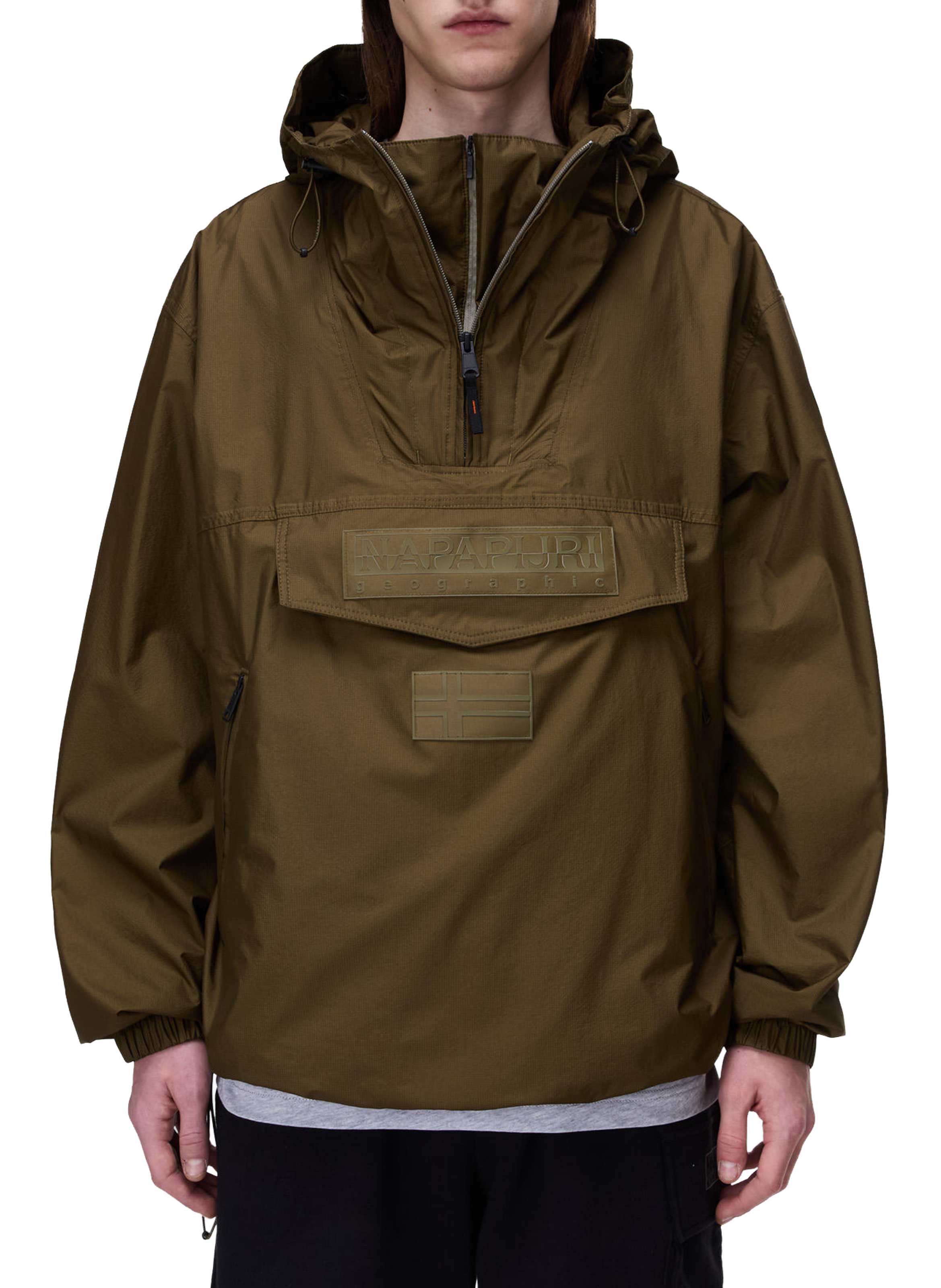 Veste anorak Rainforest à capuche NAPAPIJRI Kaki