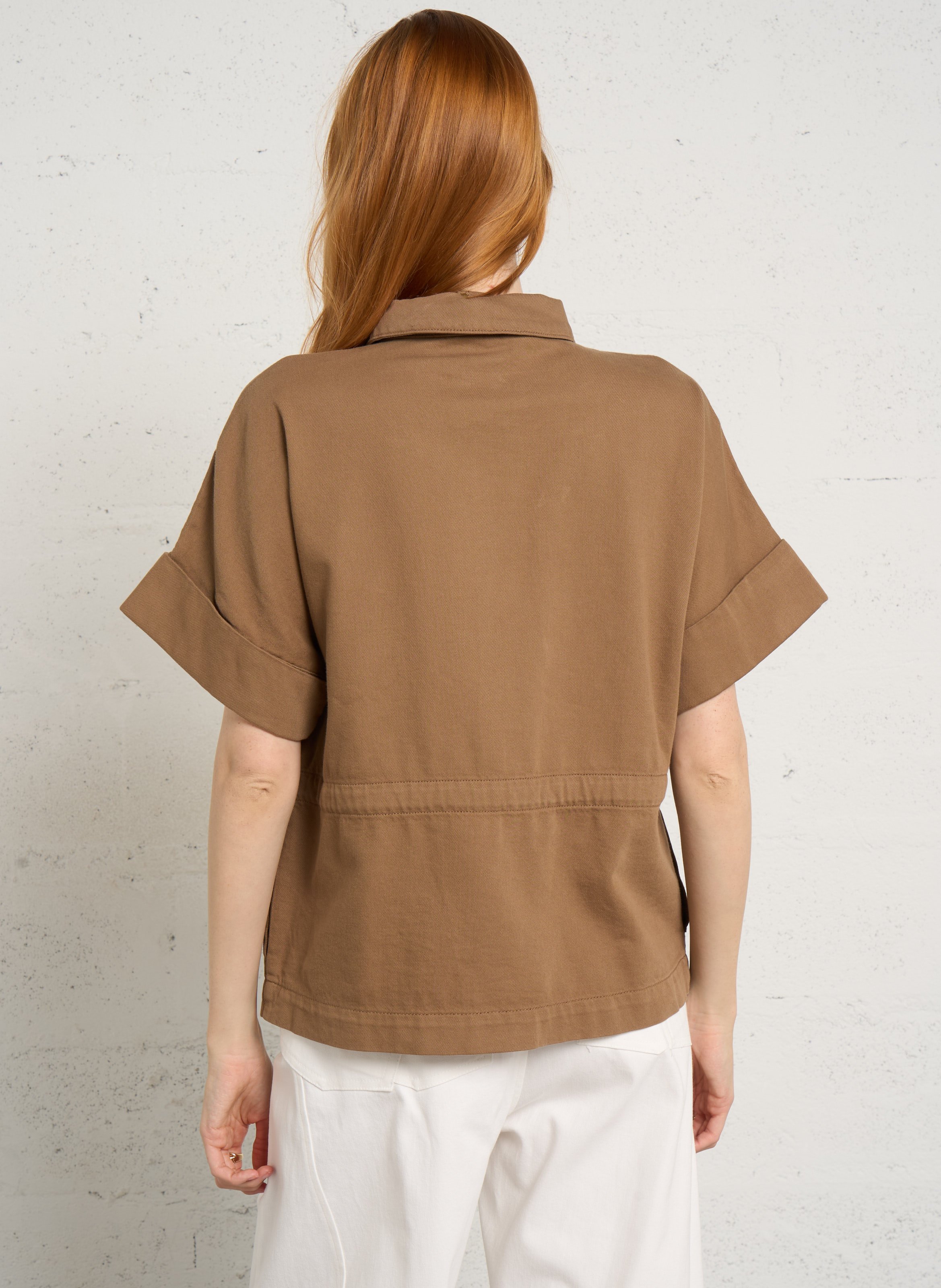 Chemise col classique en coton vita MAISON 123 Marron