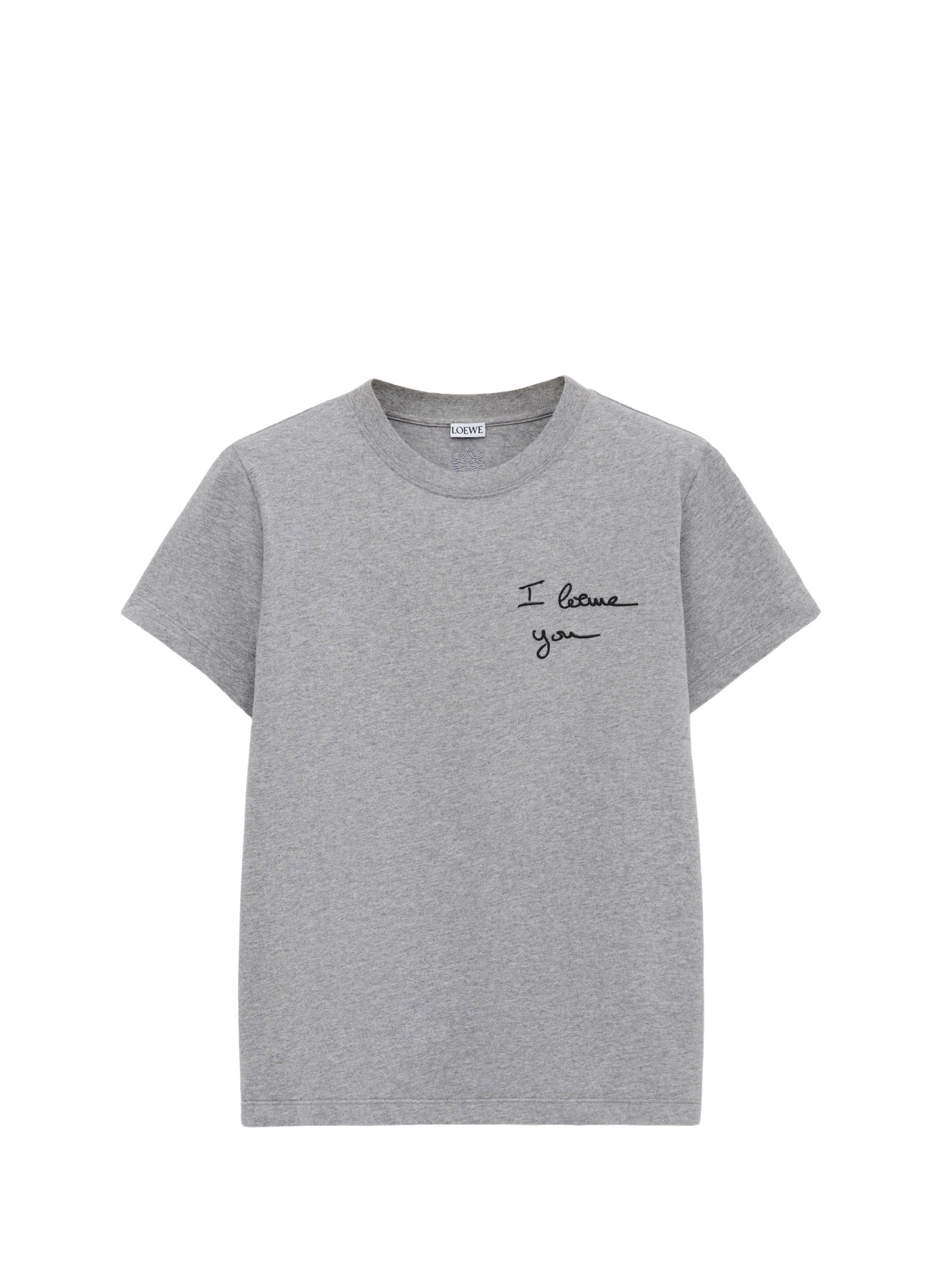Classic embroidered cotton t-shirt LOEWE Grey
