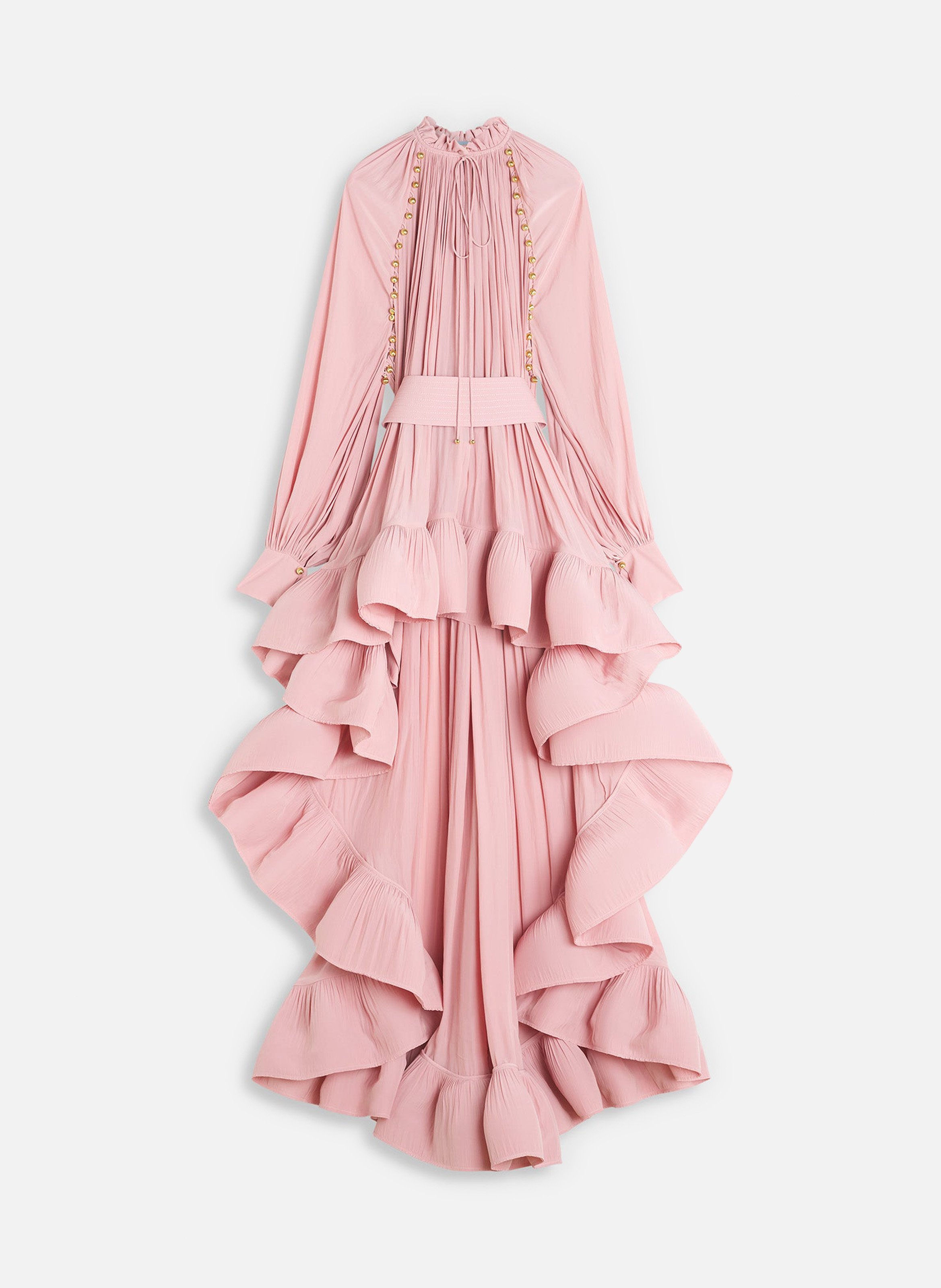 Robe charmeuse asymétrique LANVIN Rose