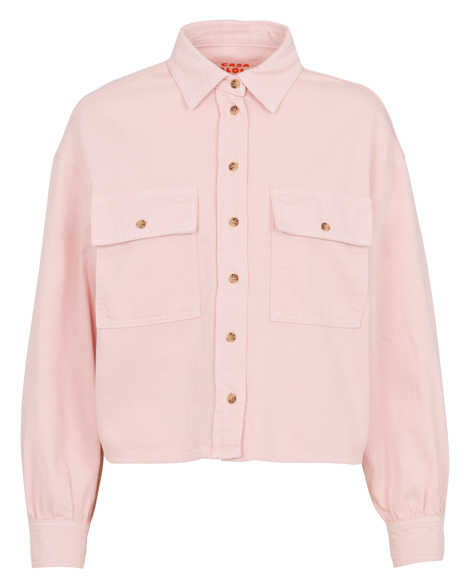 Veste droite col classique en coton clara MAISON 123 Rose