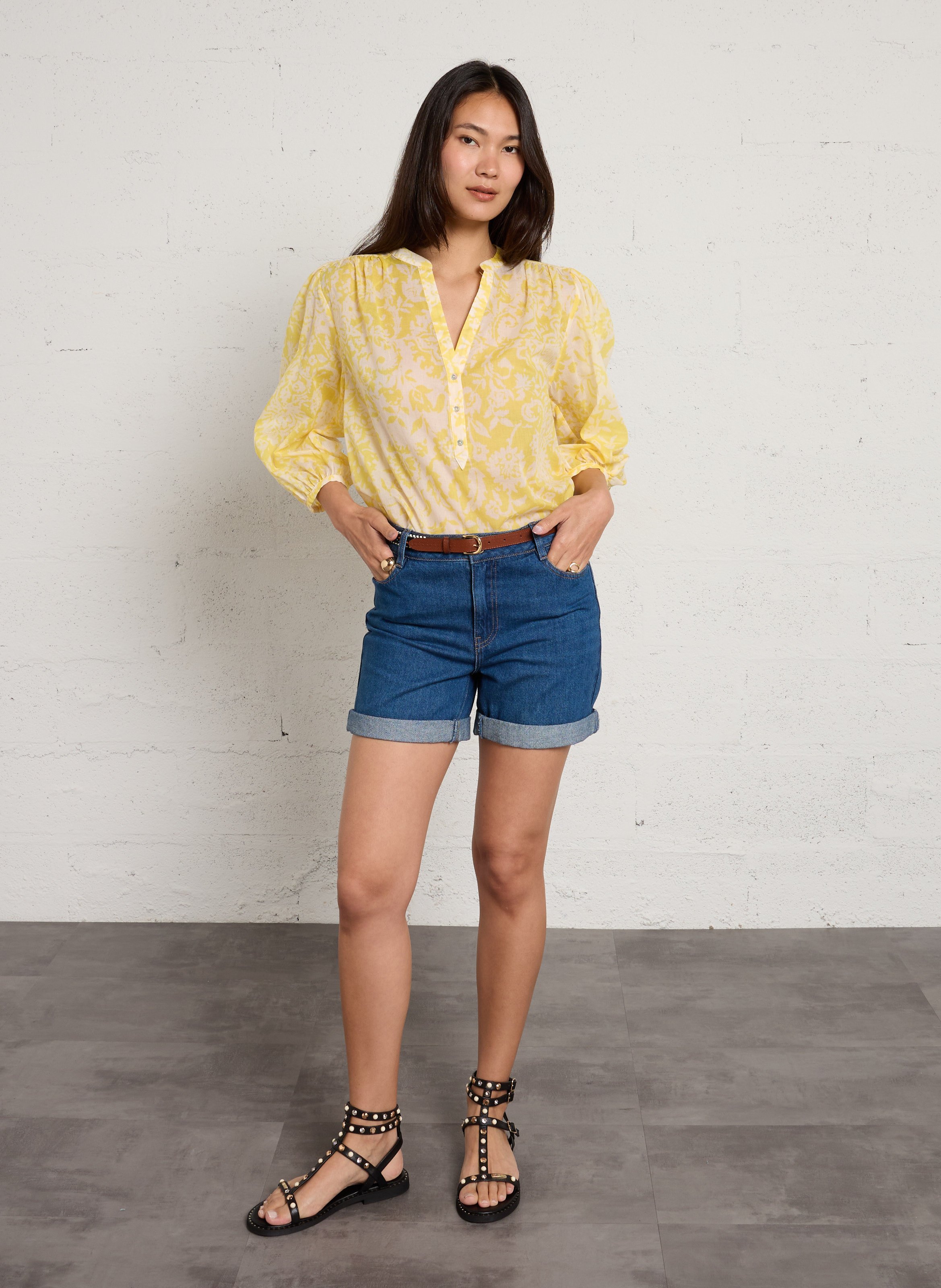 Top ample en coton devona MAISON 123 Jaune