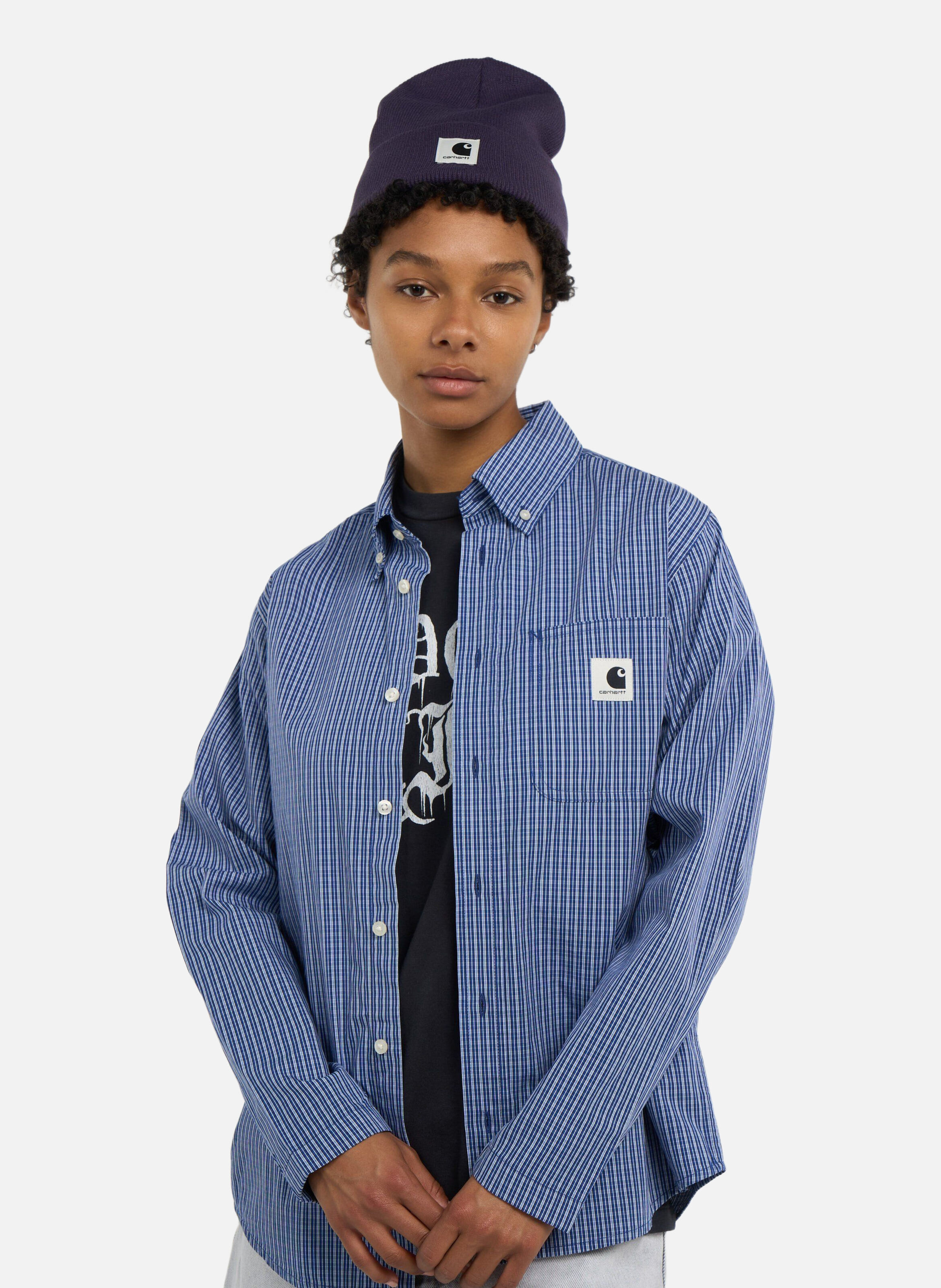Chemise w' l/s groff shirt CARHARTT WIP Bleu