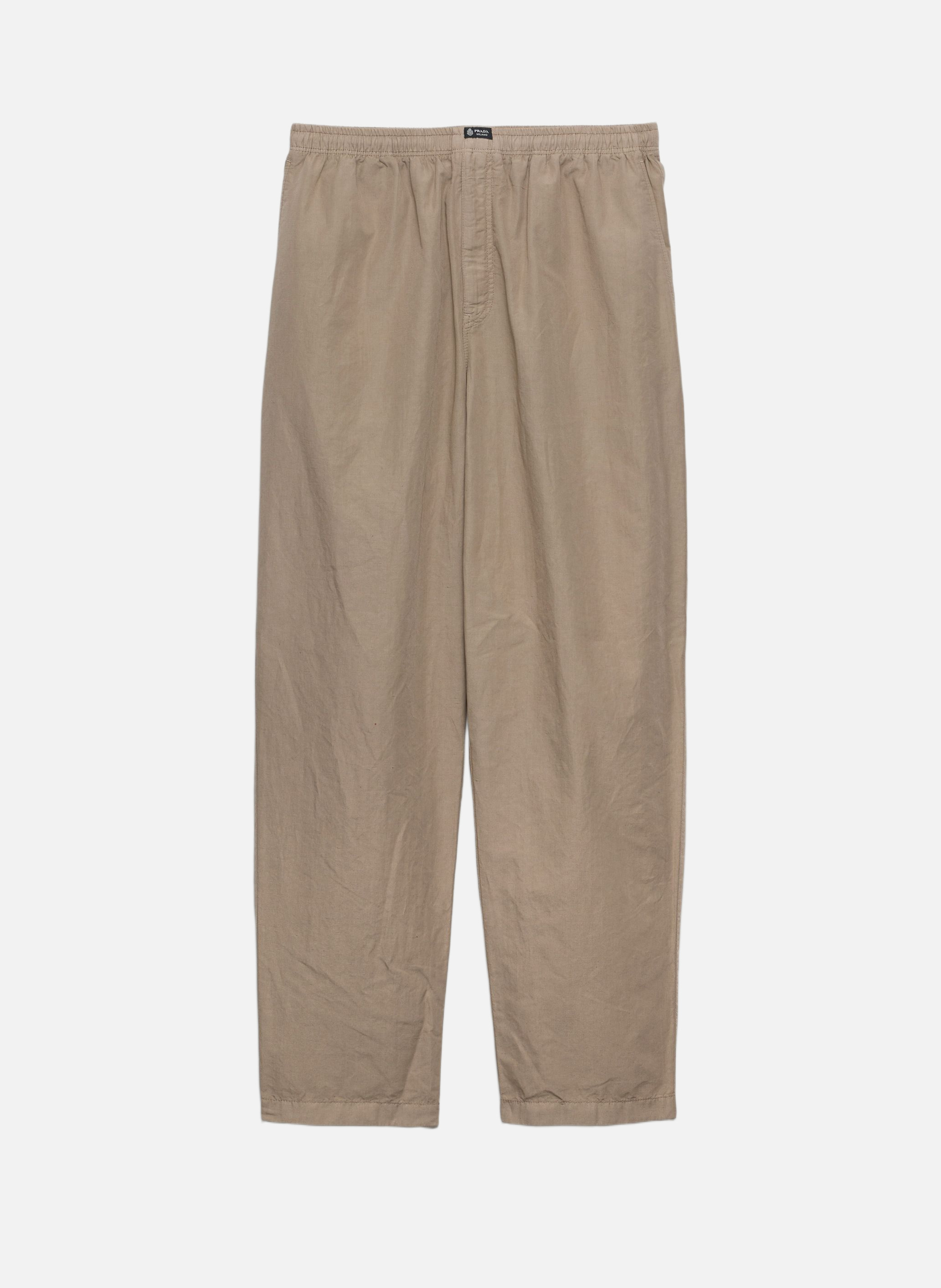 Pantalon en mélange de lin PRADA Gris