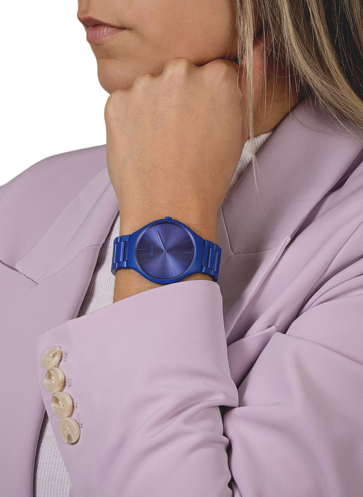 Montre quartz en céramique RADO Bleu