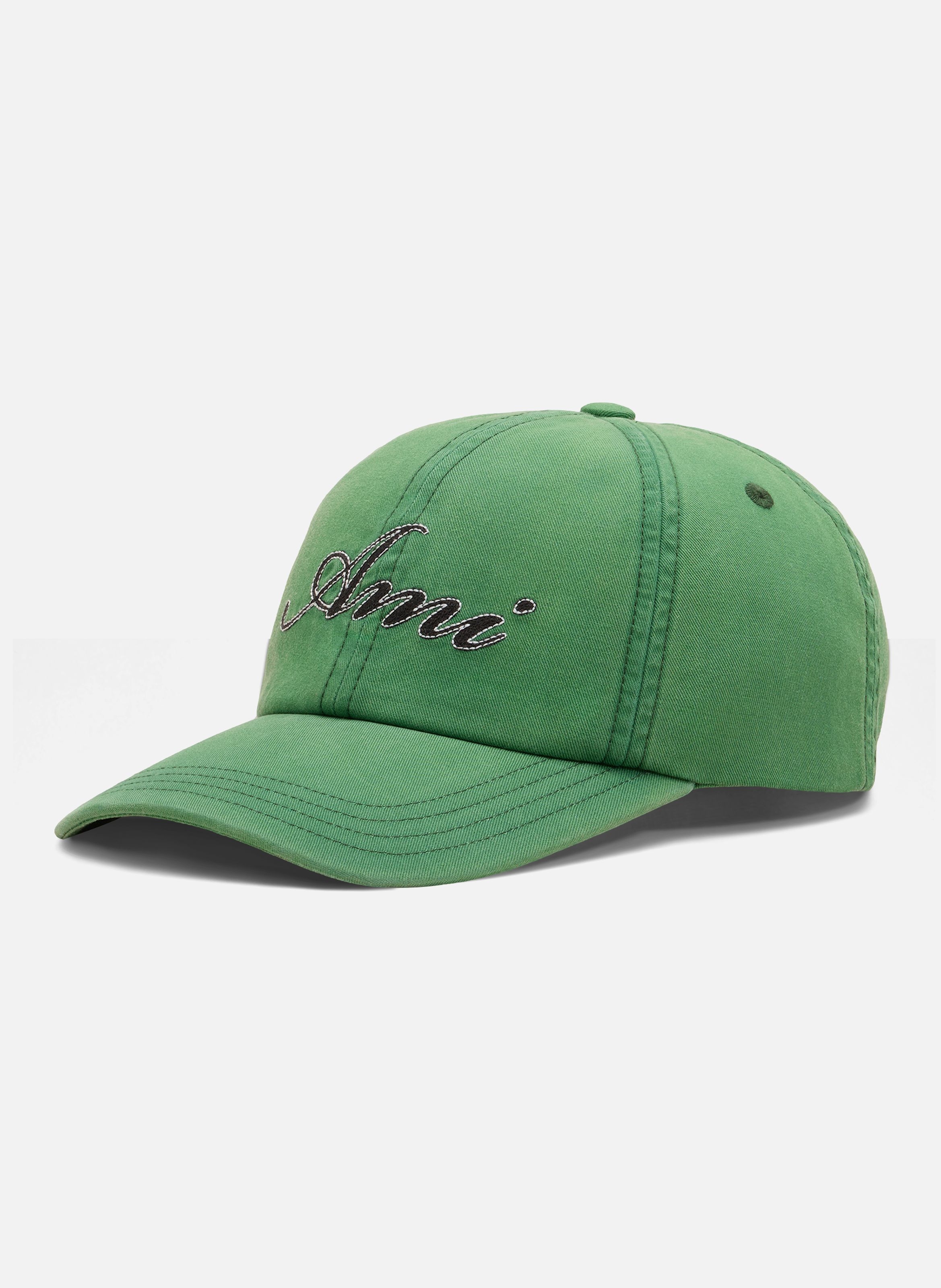 Casquette unisexe en coton broderie ami paris AMI PARIS Vert