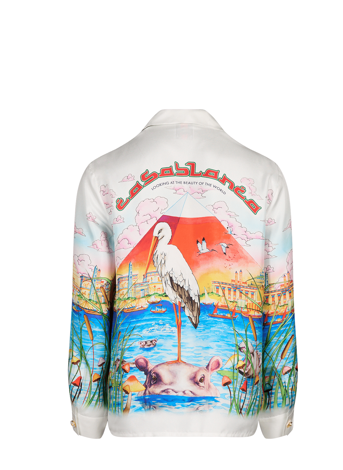 Oversize Seidenbluse in fließendem Stil CASABLANCA PARIS Mehrfarbig