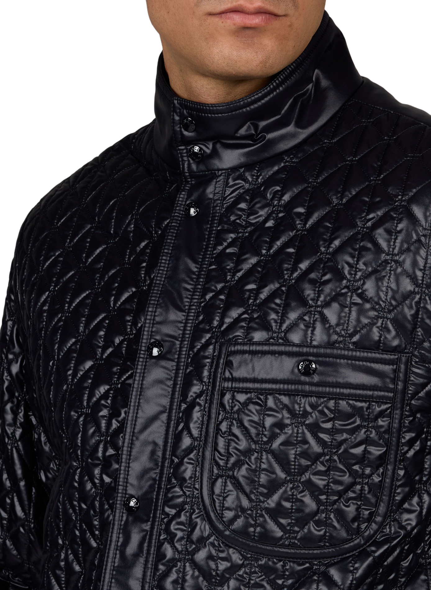 Veste droite matelassée MONCLER Bleu