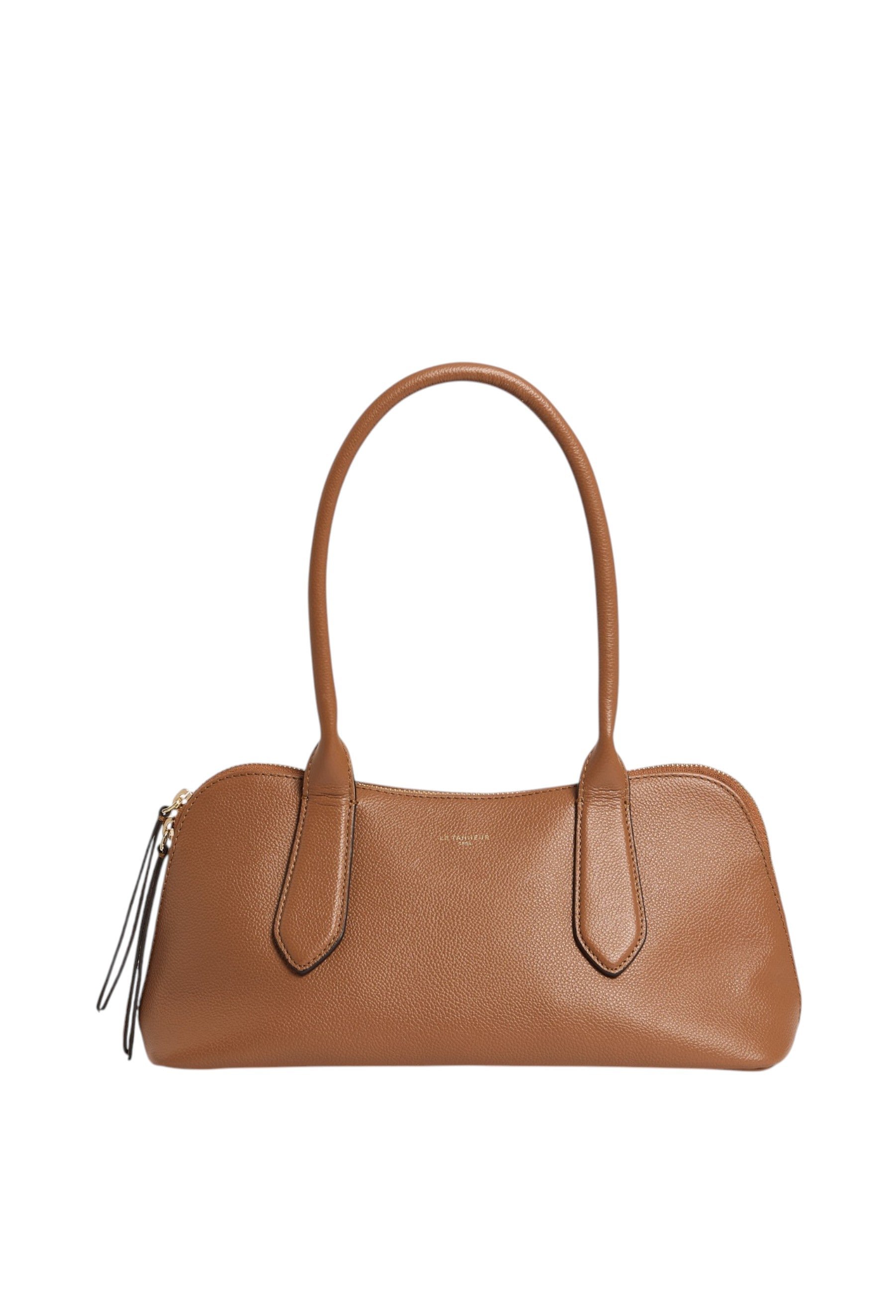 Sac bowling apolline en cuir grainé LE TANNEUR Marron