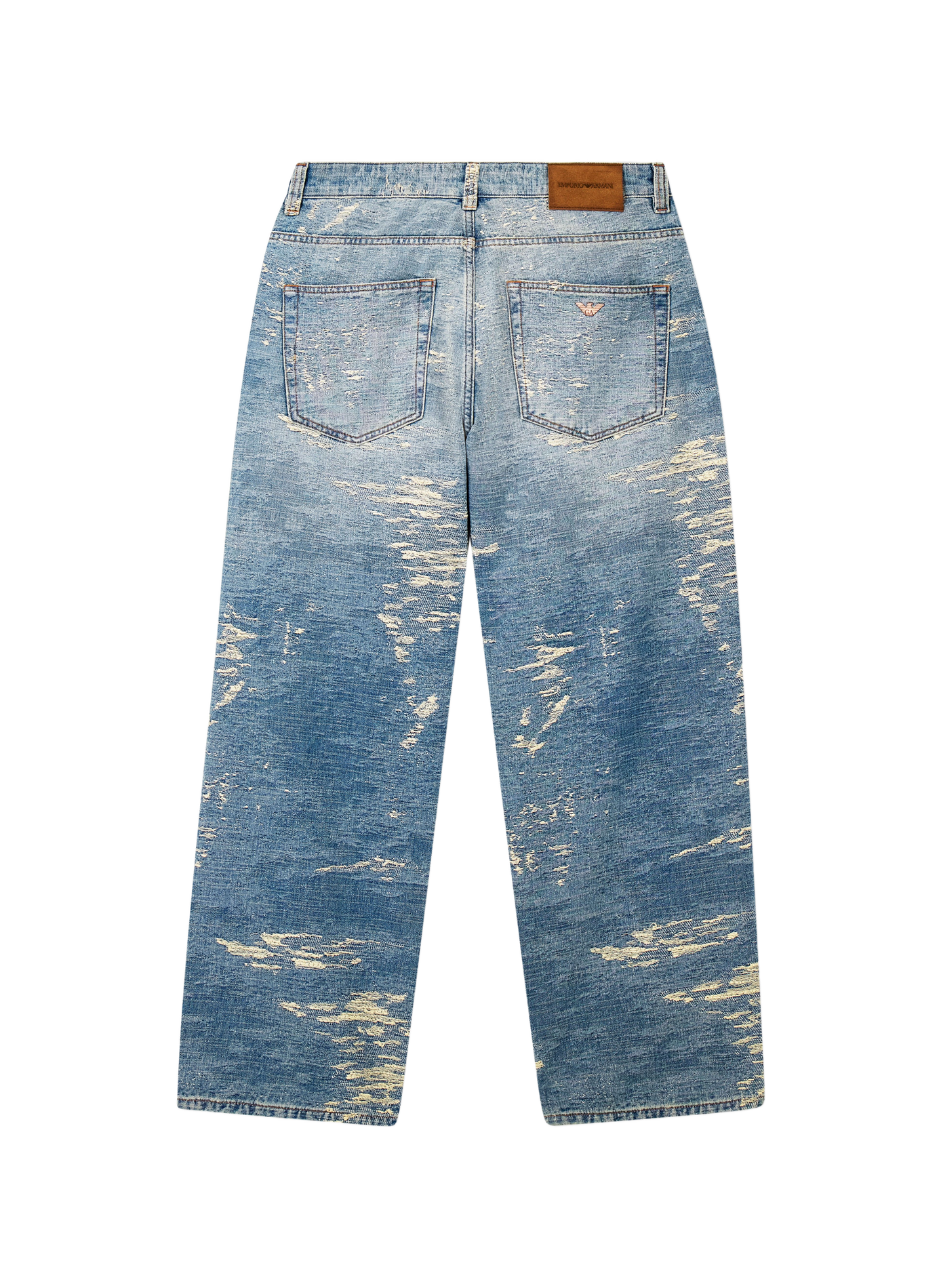 Wide cotton jeans EMPORIO ARMANI Blue