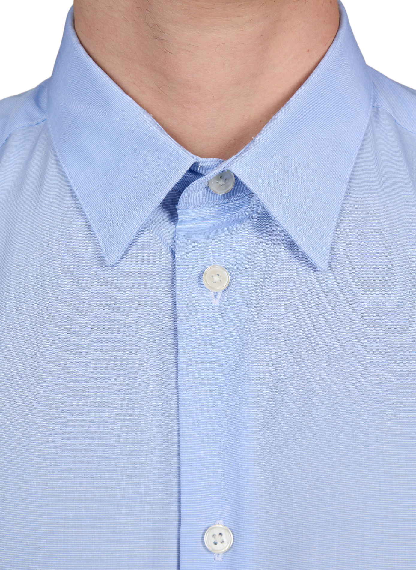 Chemise droite col classique en coton AU PRINTEMPS PARIS Bleu