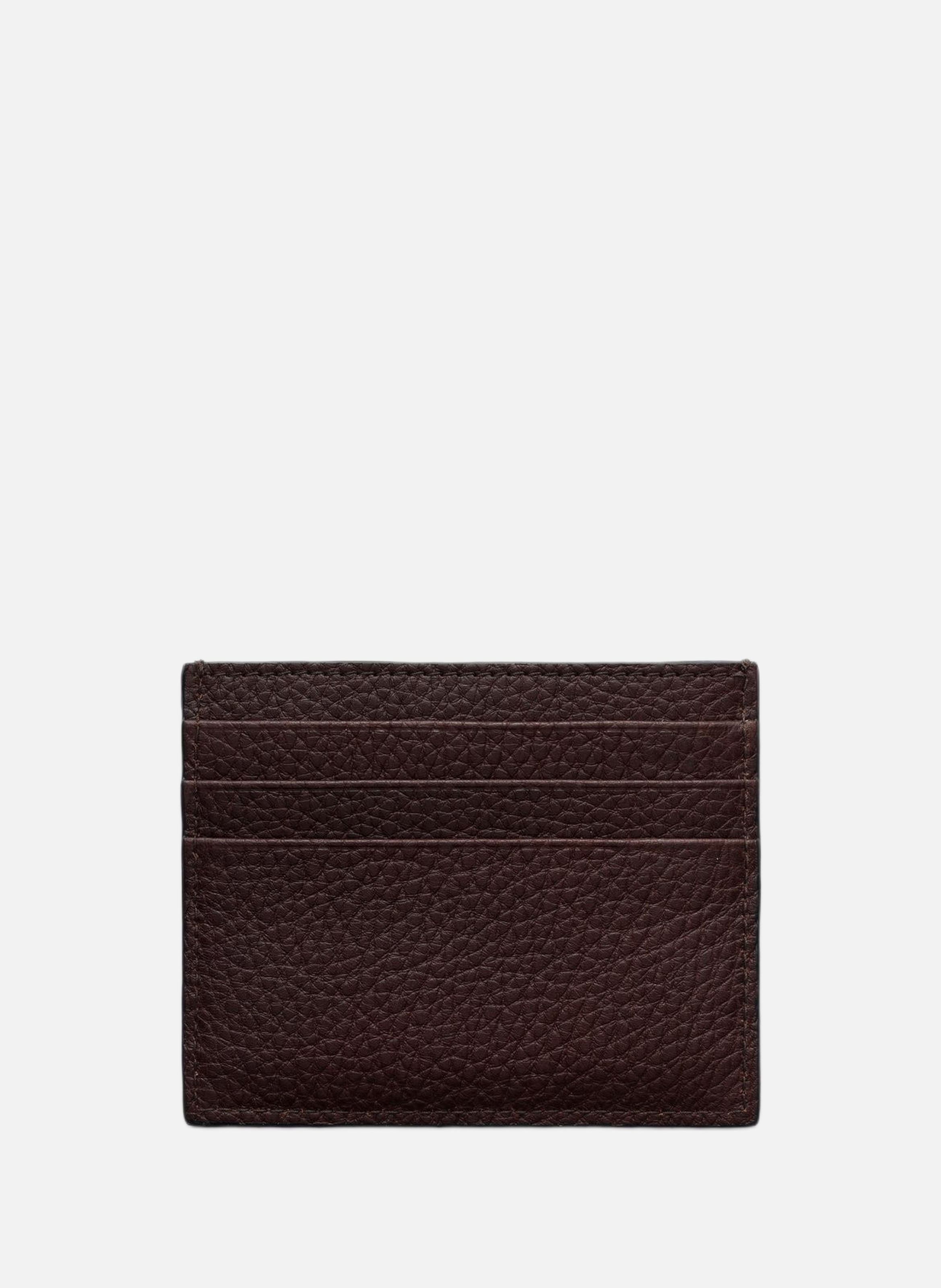 Porte-cartes en cuir PRADA Marron