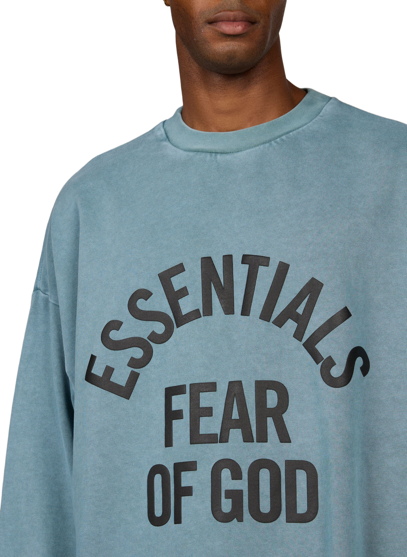 Ruime sweater met zeefdruk FEAR OF GOD ESSENTIALS Blauw