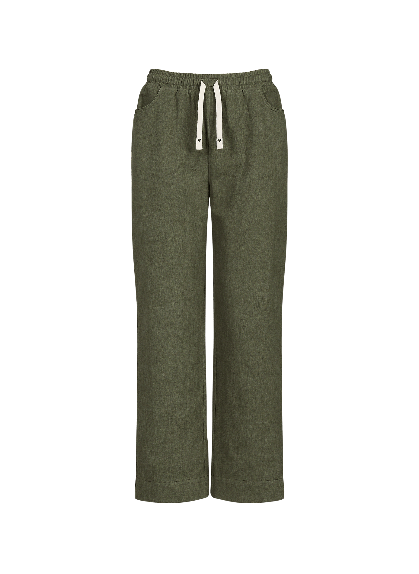 Pantalon à poches en coton LAURE+MAX Kaki