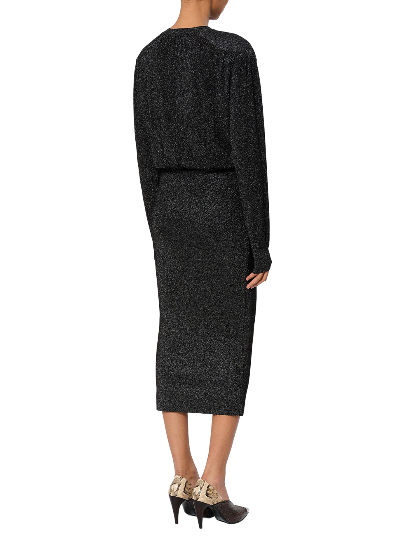 Robe Aliza en maille brillante fine ISABEL MARANT Noir