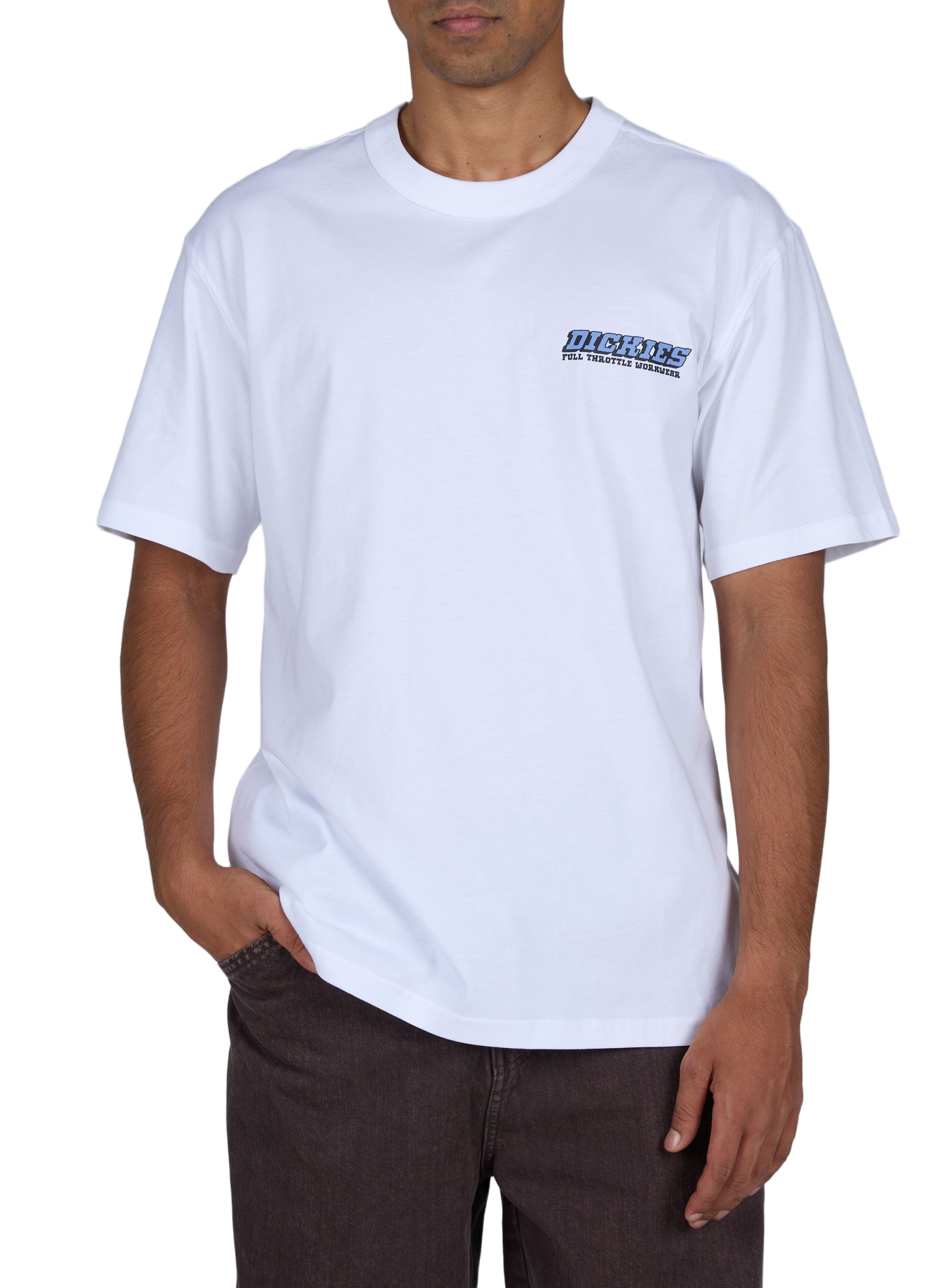 Rundhalsausschnitt T-Shirt aus Baumwolle DICKIES Weiss