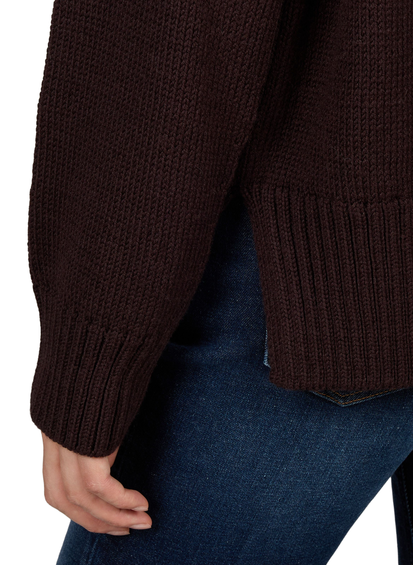 Wool and alpaca jumper  CLOSED Brown