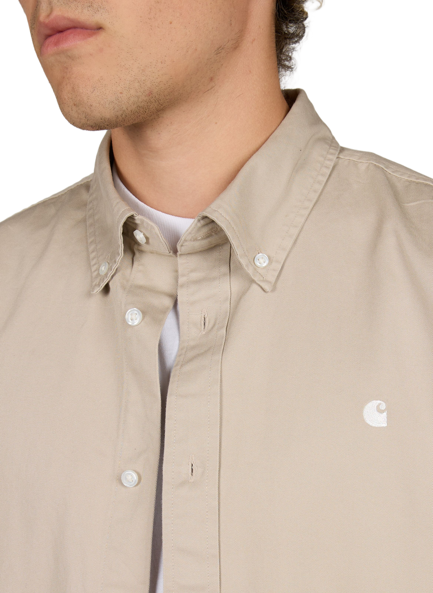 Overhemd met klassieke kraag van katoen CARHARTT WIP Beige