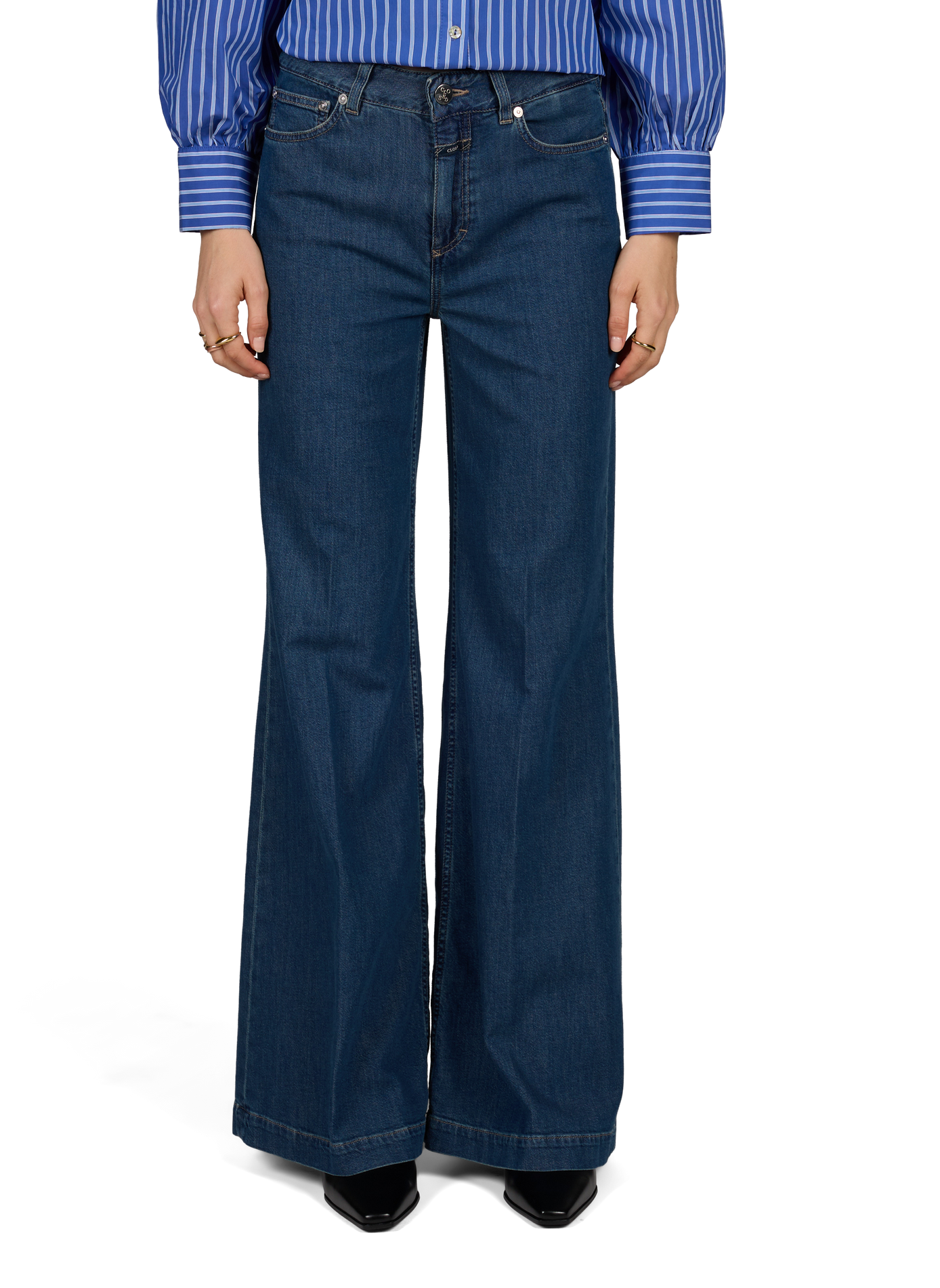 Weite Baumwolljeans CLOSED Blau