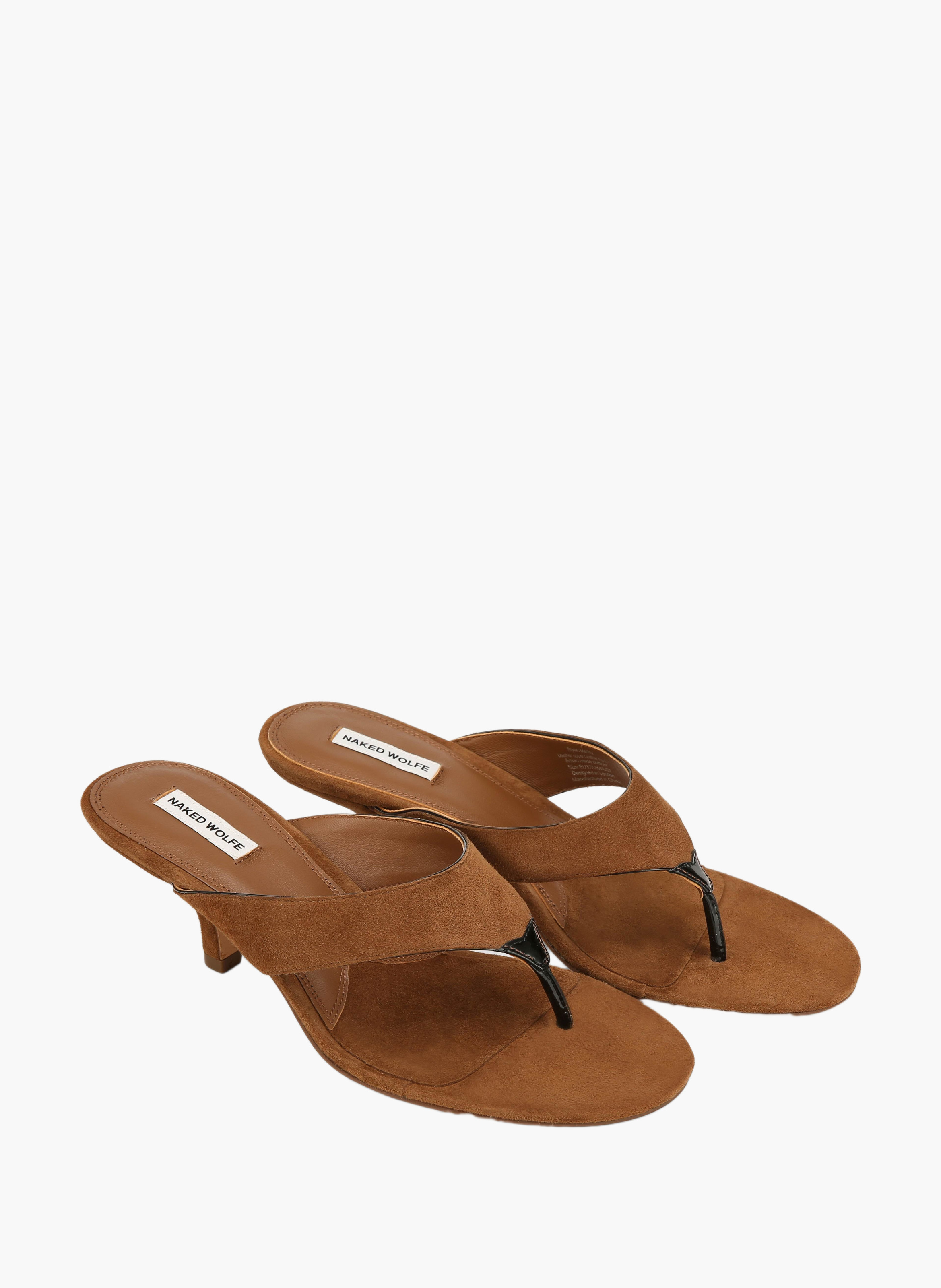 Marley Wildleder-High-Heels NAKED WOLFE Braun