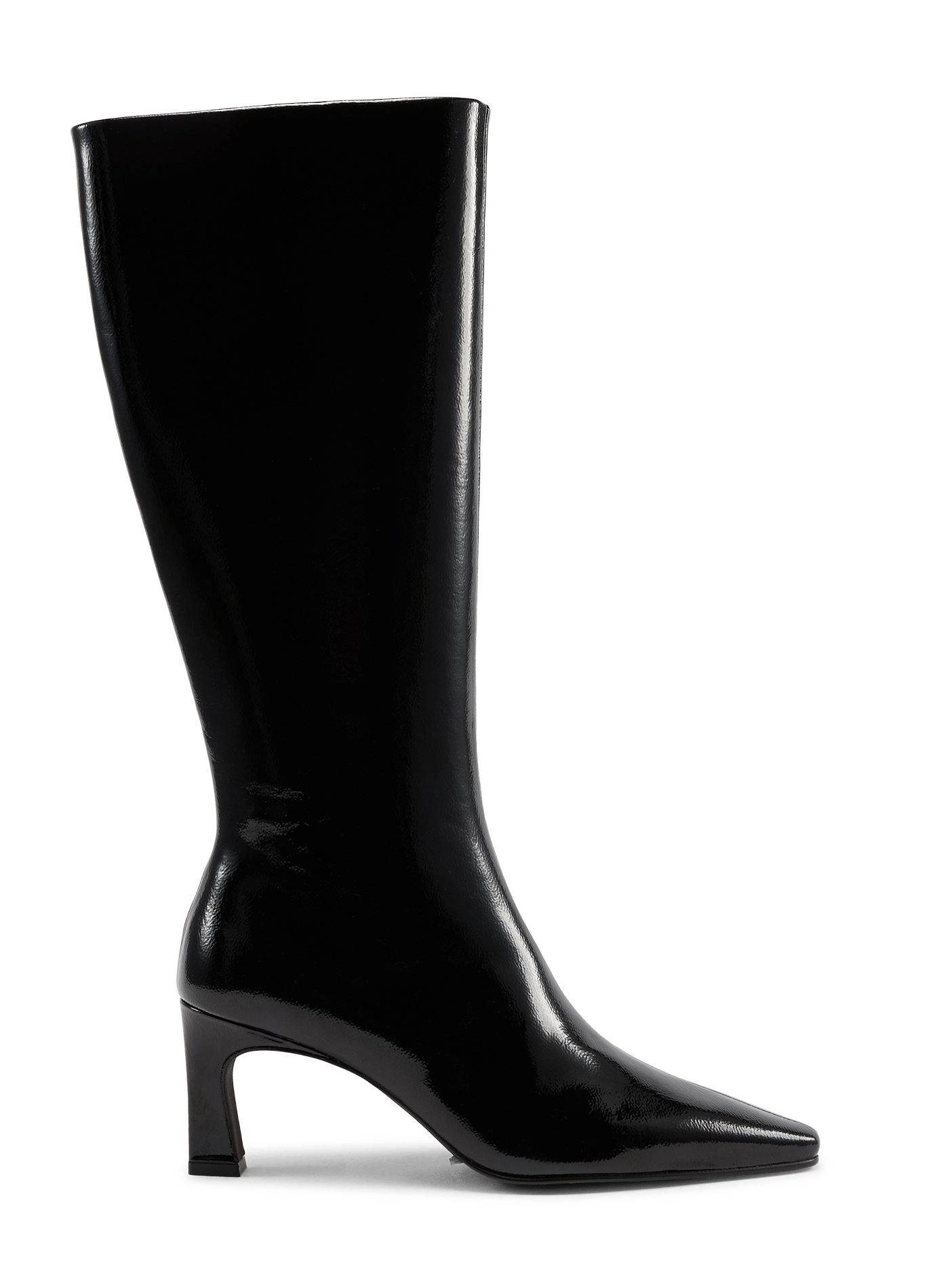 COLINE vinyl-effect leather boots BOBBIES Black