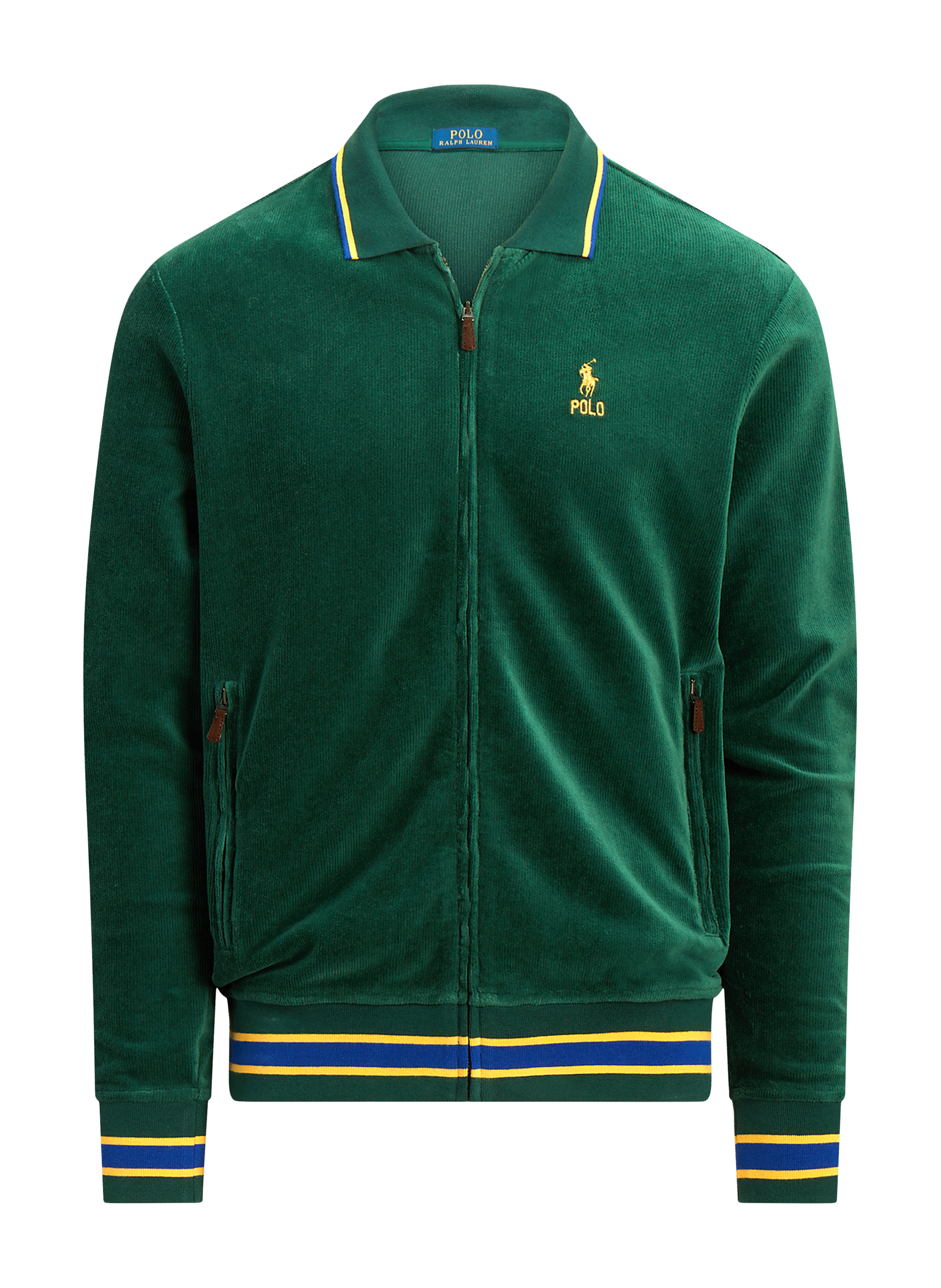 Gilet zippé en velours côtelé