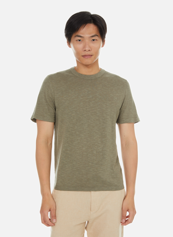 SELECTED cotton and linen T-shirt