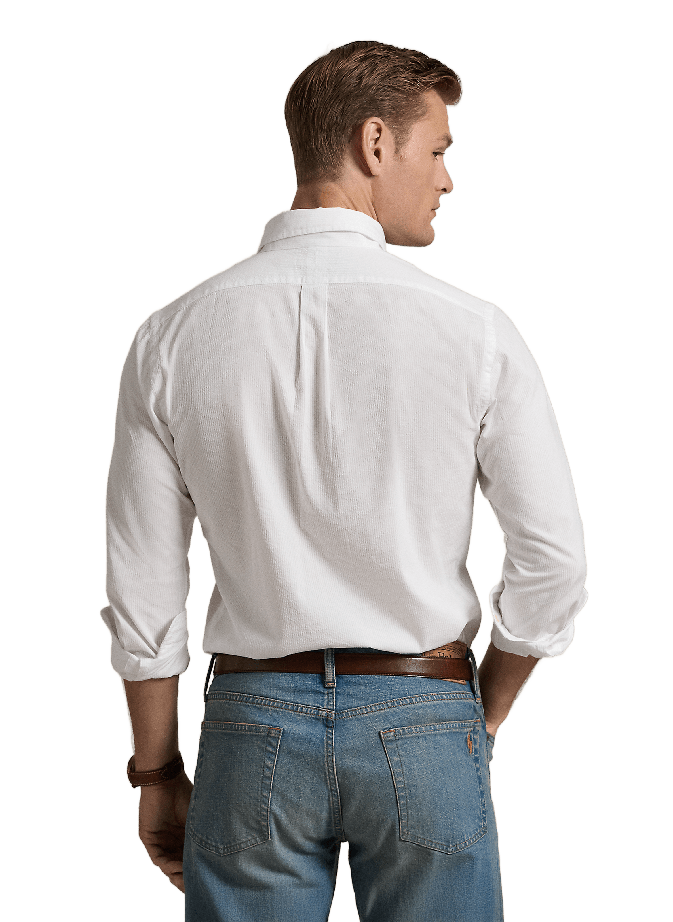 Seersucker cotton shirt POLO RALPH LAUREN White