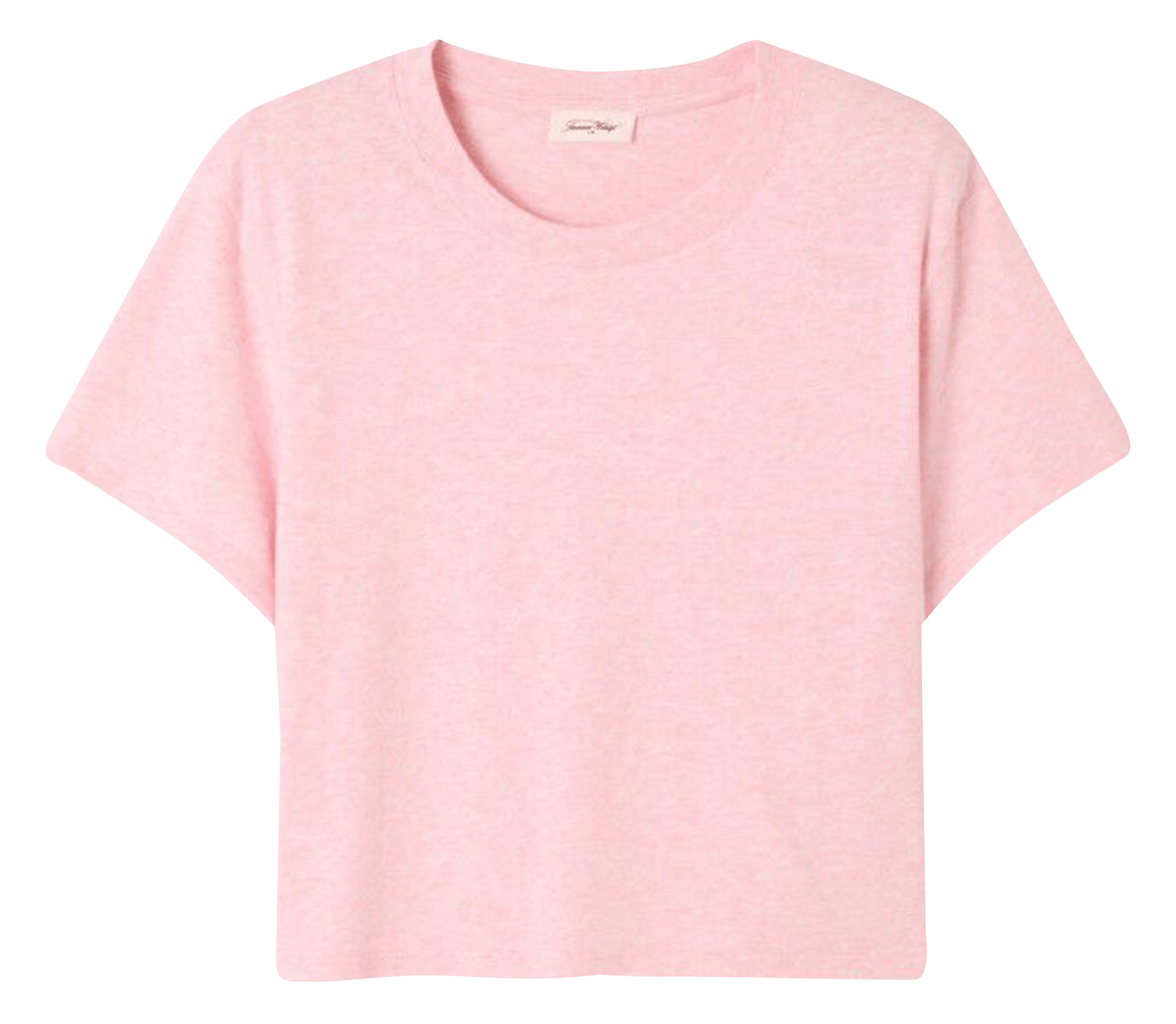 Tee shirt chiné col rond en coton mélangé ypawood AMERICAN VINTAGE Rose