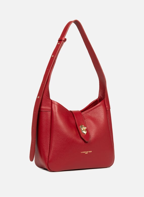 Petit sac seau - top double | Rouge by LANCASTER Petit sac seau - top double Rouge