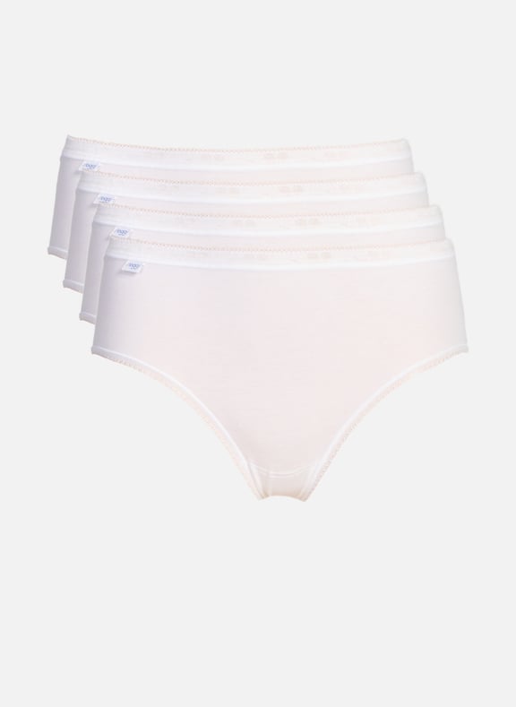 Lot de 4 culottes en coton BASIC+ 3+1 Blanc by SLOGGI SLOGGI Lot de 4 culottes en coton BASIC+ 3+1 Blanc