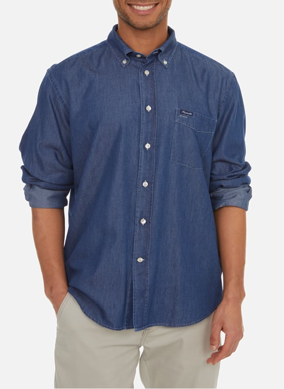 Denim-effect shirt Blue by FACONNABLE FACONNABLE Denim-effect shirt Blue