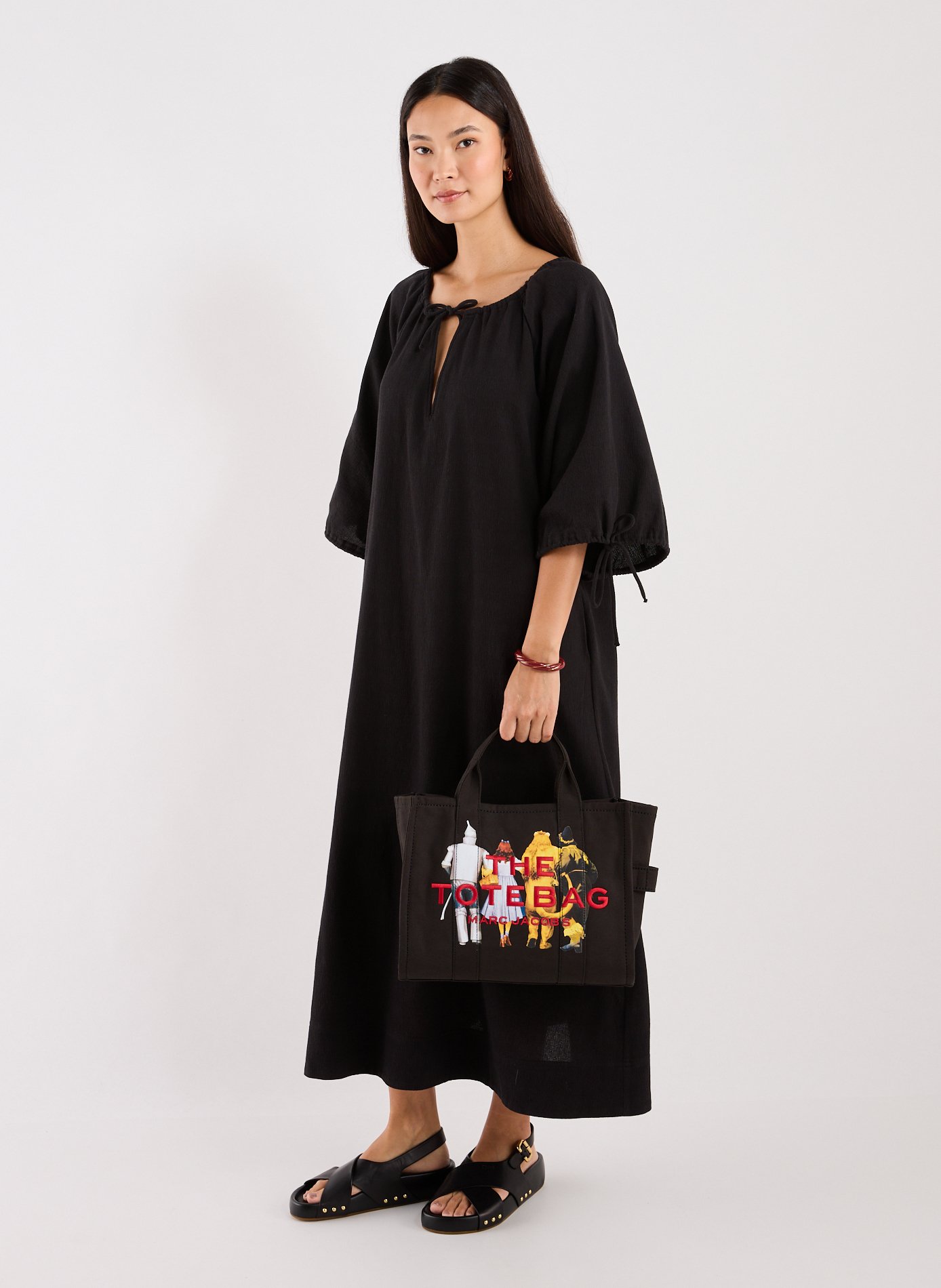 Sac cabas moyen en coton Les Amis de Dorothy MARC JACOBS Noir