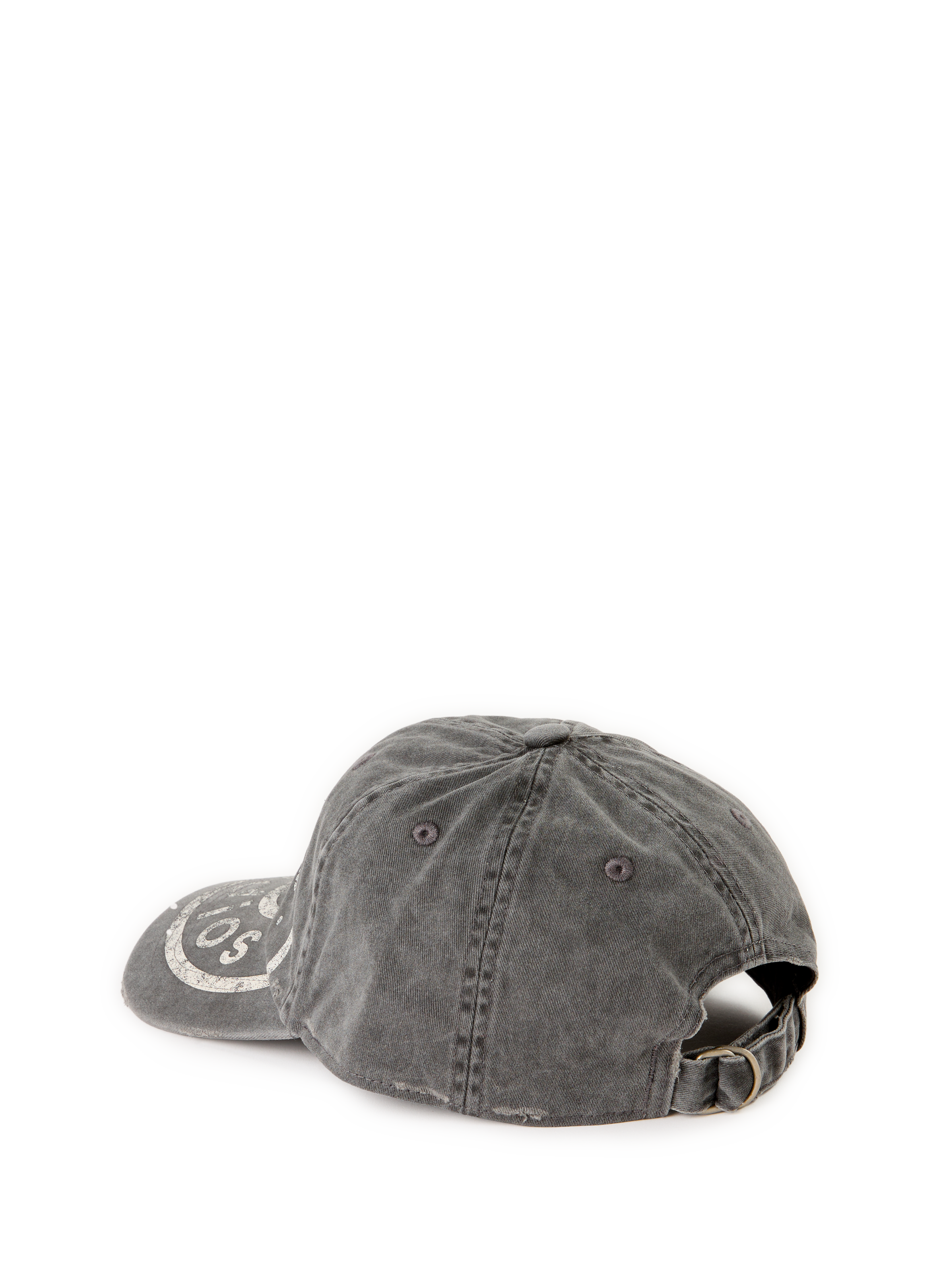 Casquette imprimée en denim de coton ACNE STUDIOS Noir