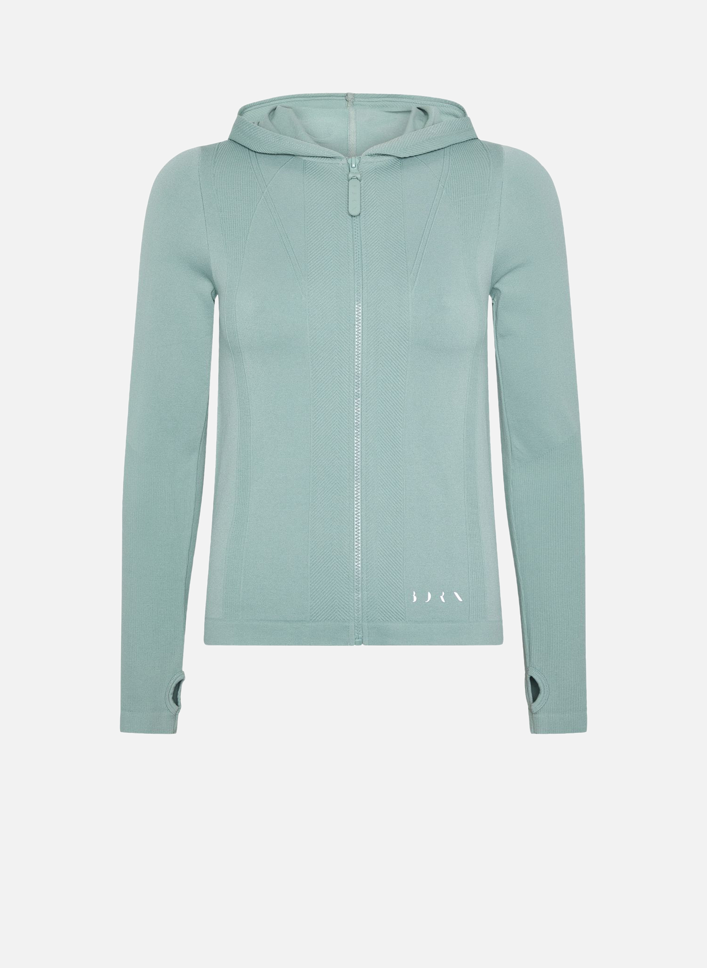 Veste de sport zippée seamless athleisure sarvan BORN LIVING YOGA Vert