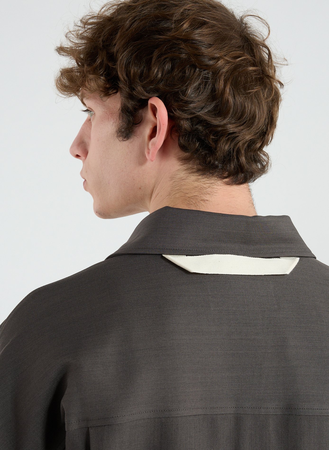 Oversized shirt with classic collar MERELY MADE Grey